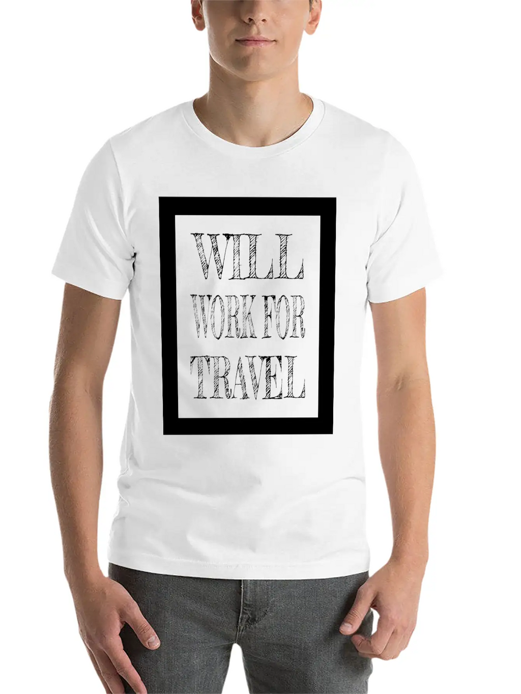 Travel - Will Work For Travel Basic Graphic T-Shirt – Daily Comfort In Soft Cotton