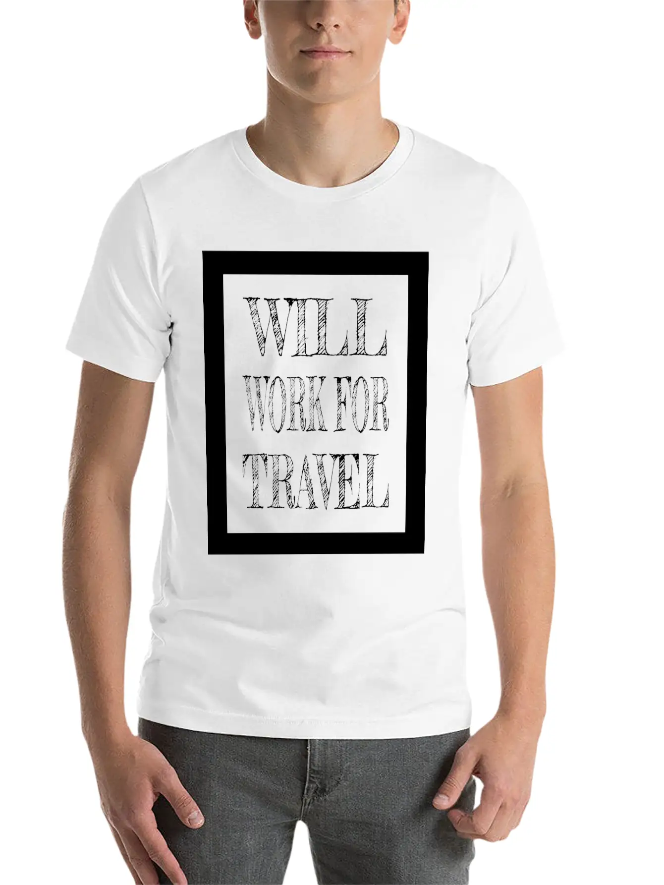Travel - Will Work For Travel Basic Graphic T-Shirt – Daily Comfort In Soft Cotton