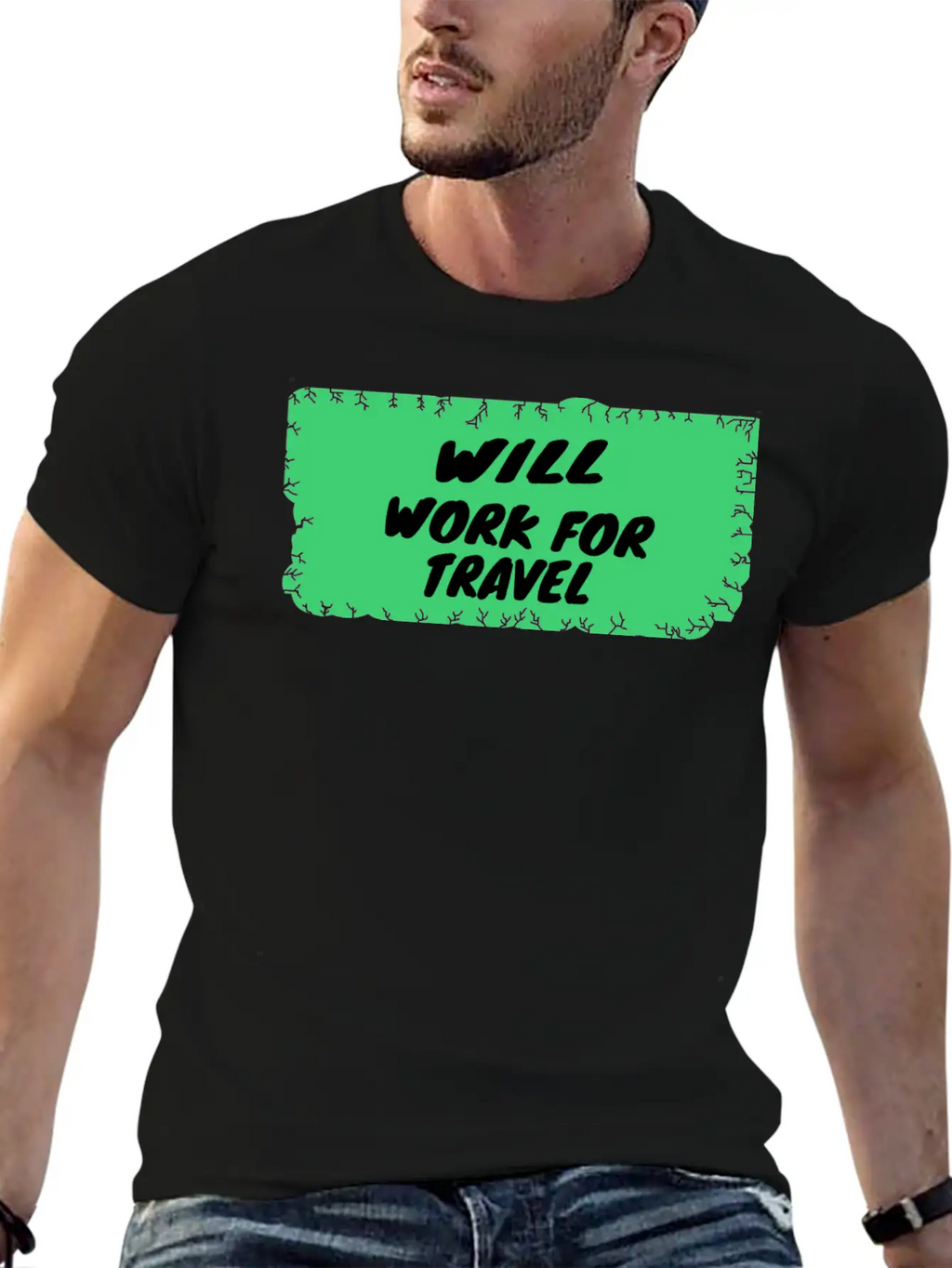 Travel - Will Work For Travel Unisex Casual T-Shirt – Clean Design For Daily Comfort