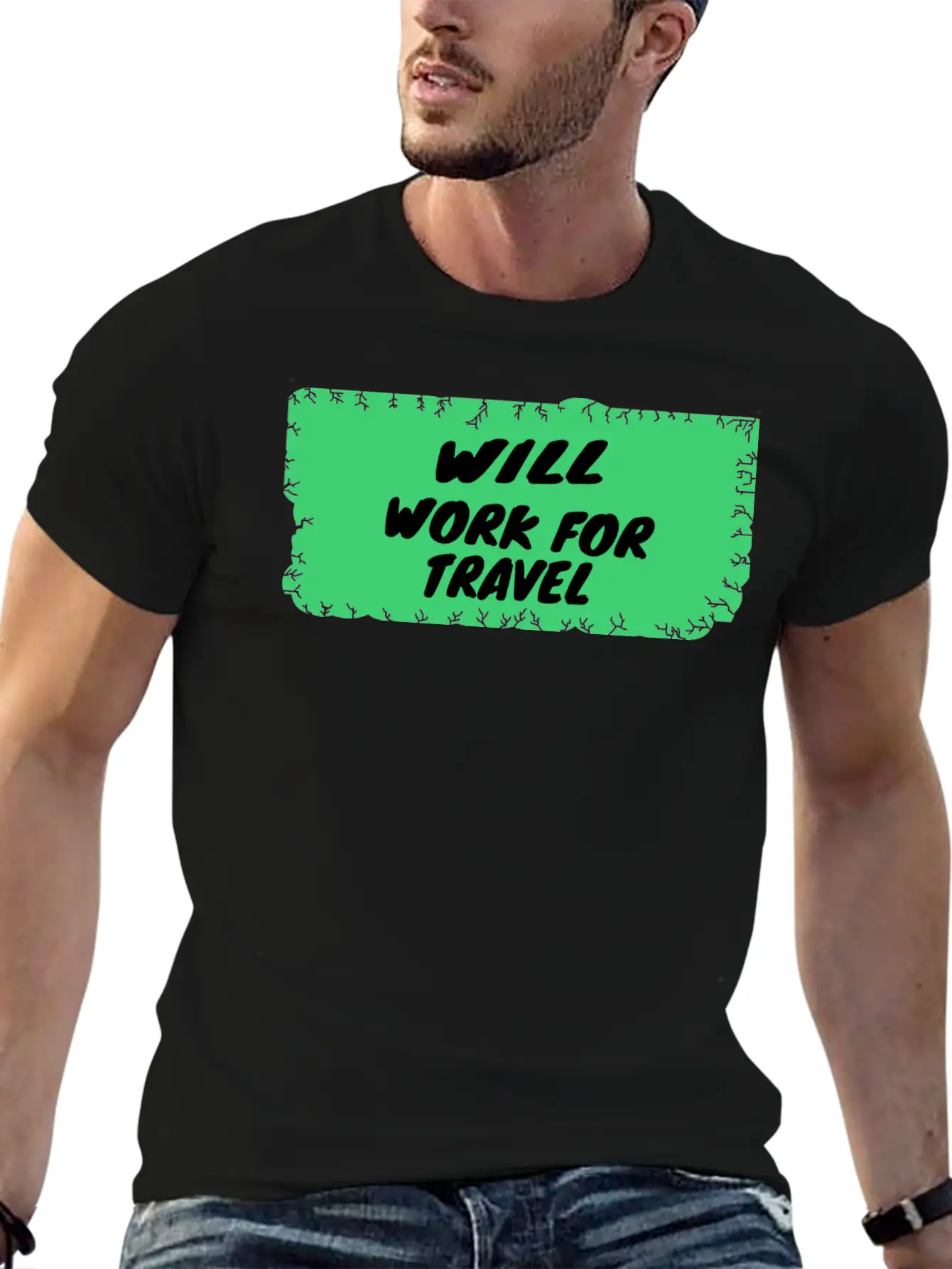 Travel - Will Work For Travel Unisex Casual T-Shirt – Clean Design For Daily Comfort