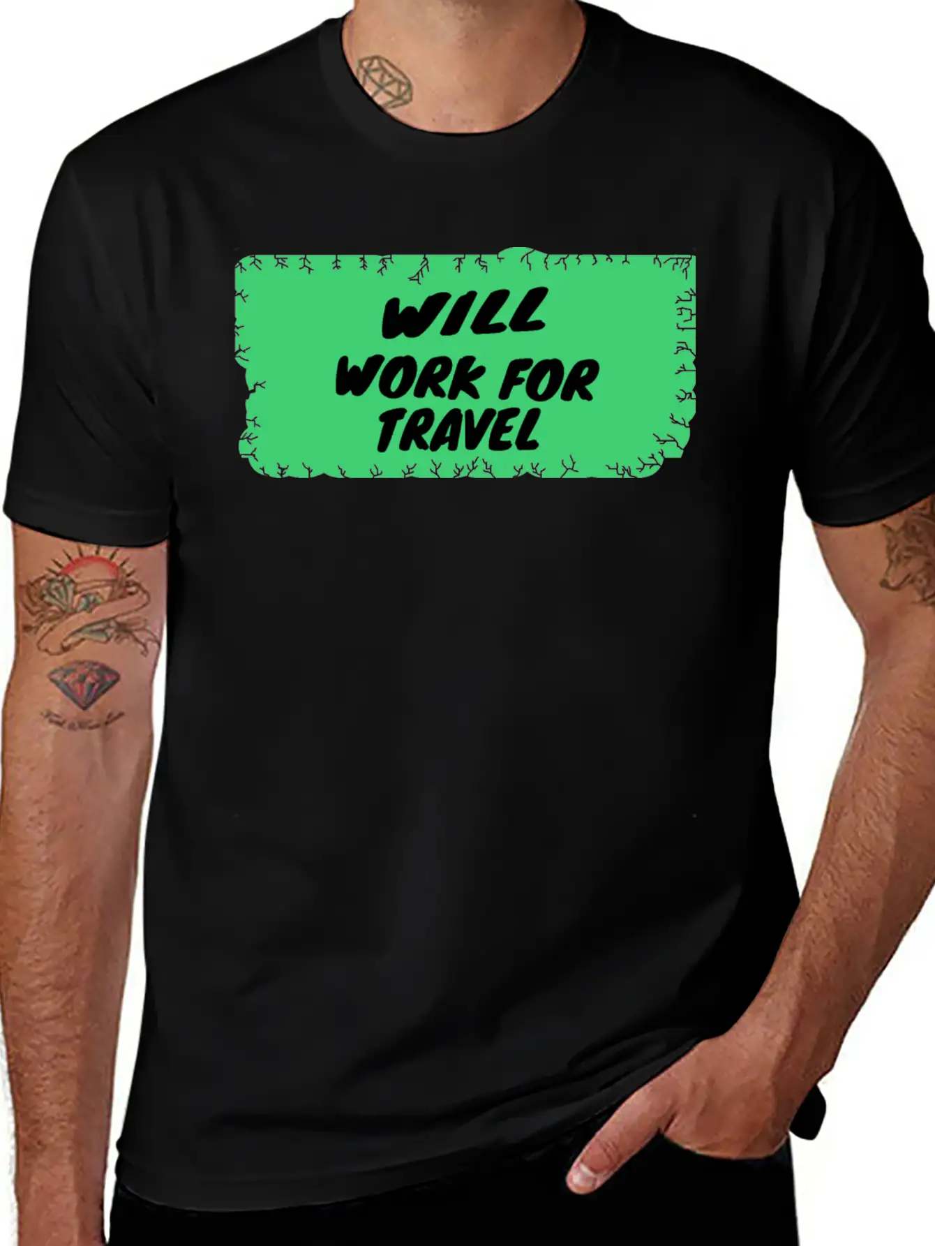 Travel - Will Work For Travel Unisex Casual T-Shirt – Clean Design For Daily Comfort