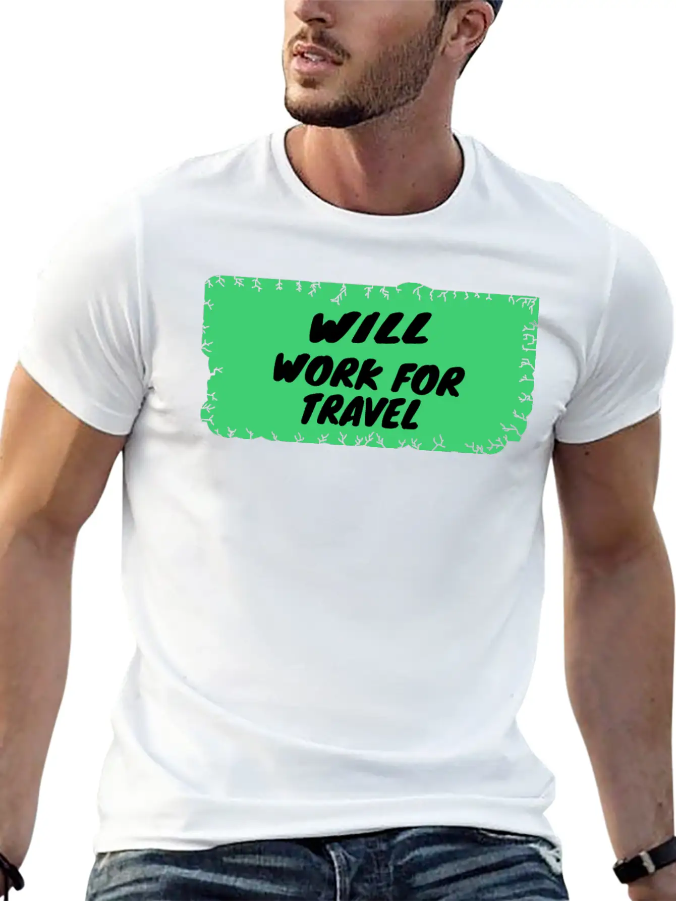 Travel - Will Work For Travel Unisex Casual T-Shirt – Clean Design For Daily Comfort