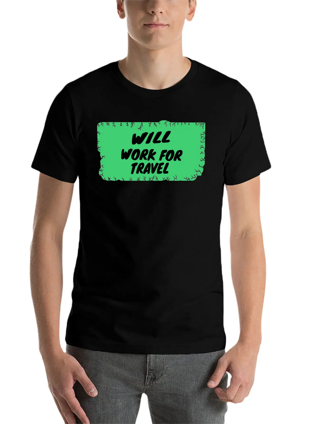 Travel - Will Work For Travel Unisex Casual T-Shirt – Clean Design For Daily Comfort