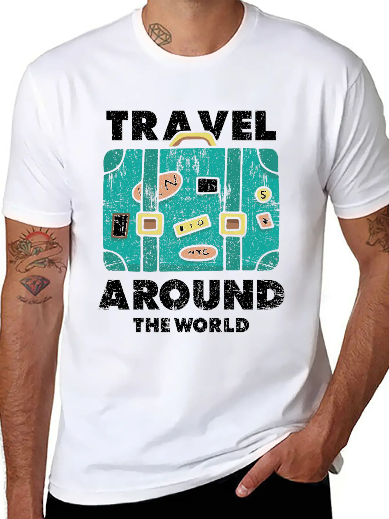 Travel World Traveler Essential Cotton Tee For Daily Outfits – Unisex Style