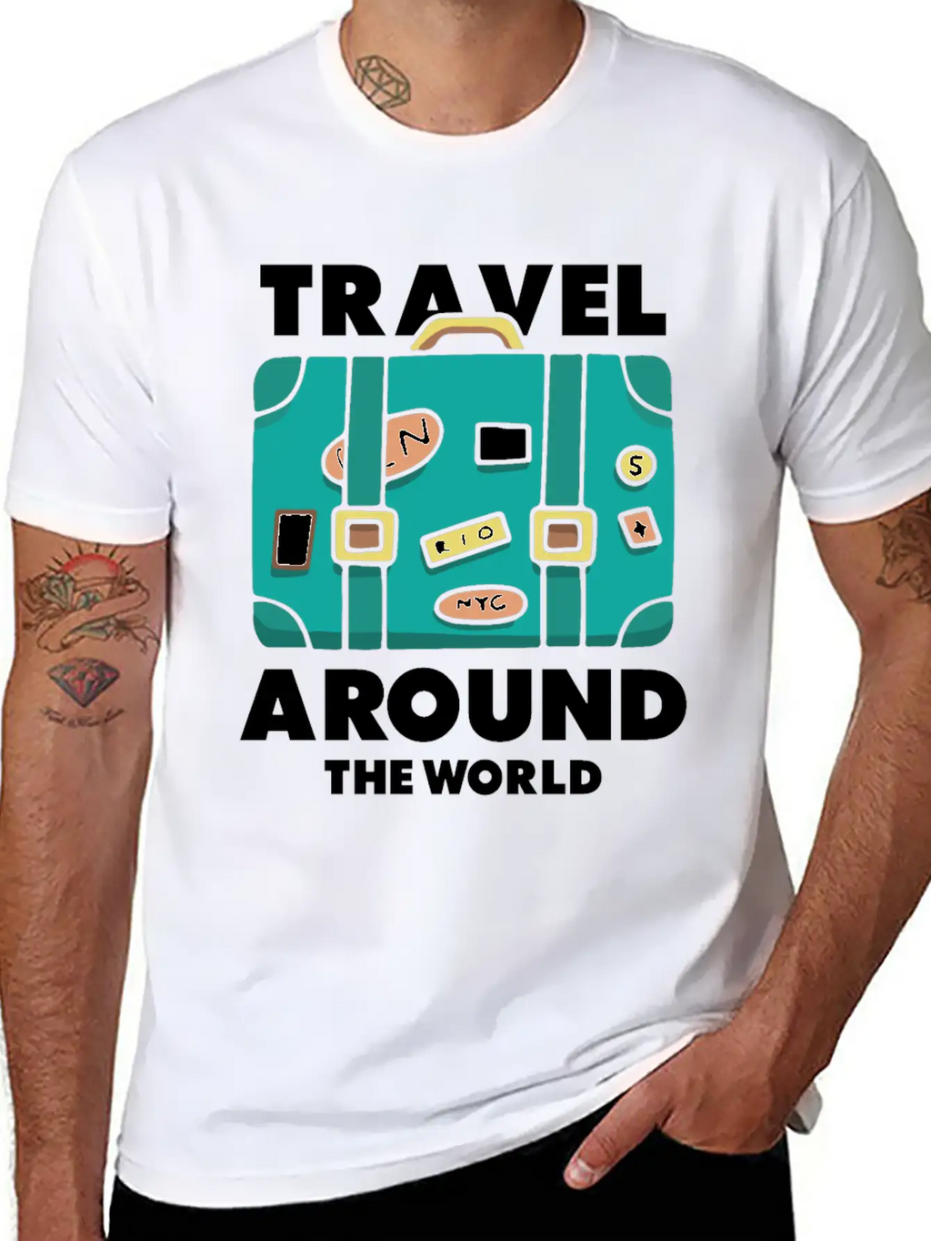 Travel World Traveler Explorer Stylish Everyday T-Shirt – Unisex Basic Cotton Tee