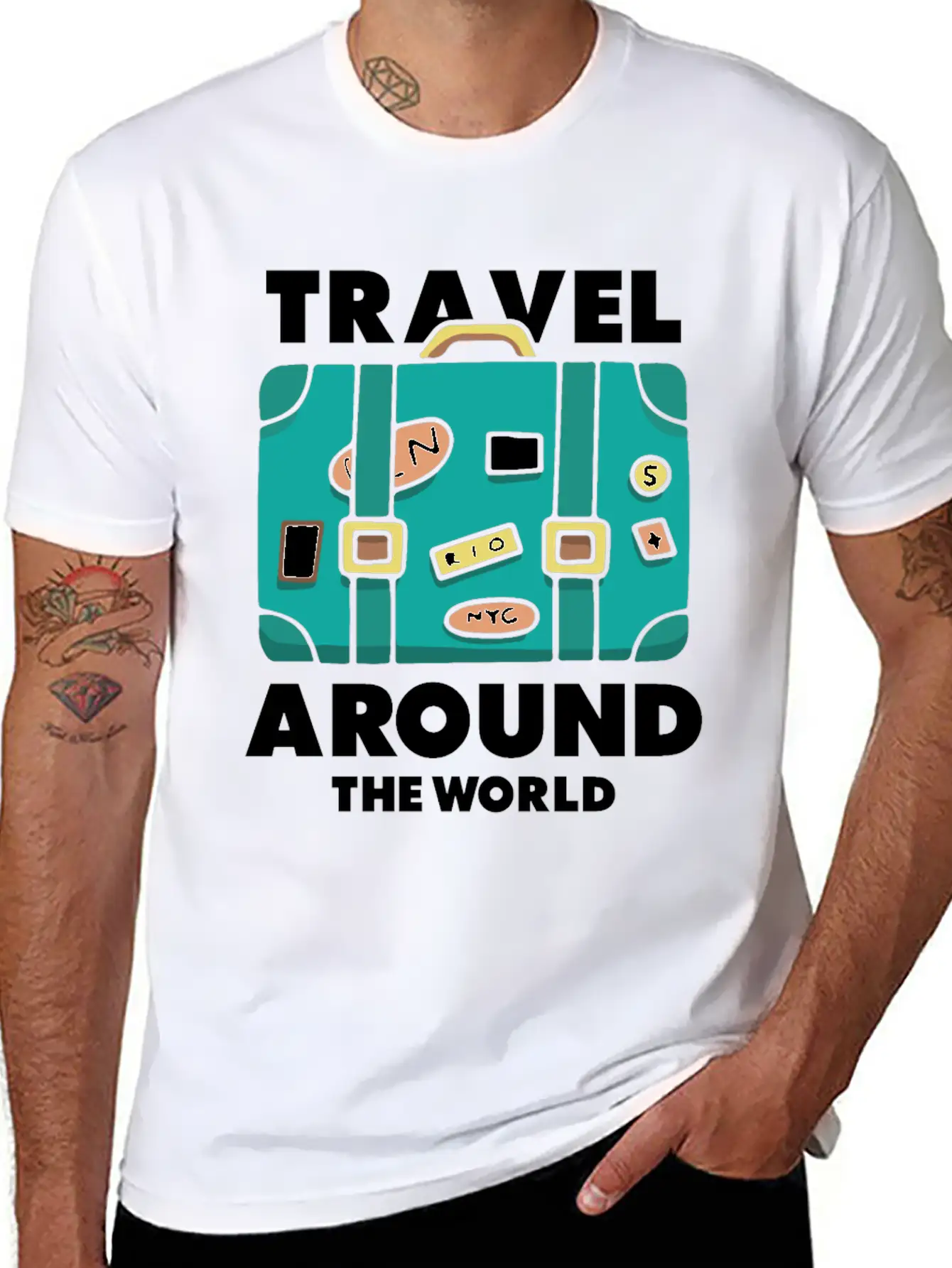 Travel World Traveler Explorer Stylish Everyday T-Shirt – Unisex Basic Cotton Tee