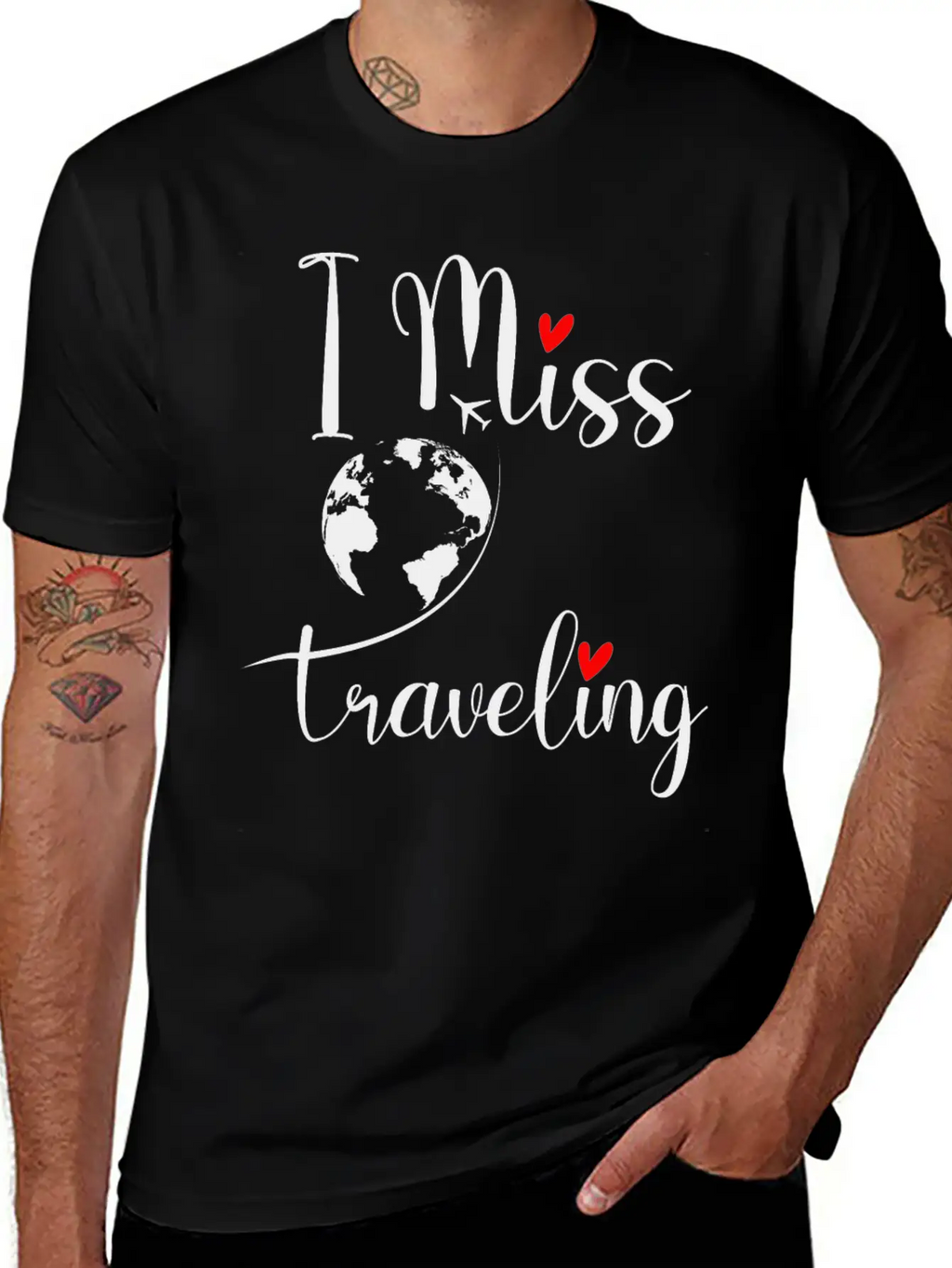 Traveler I Miss Travelling Travel Bug Funny Gift Basic Graphic T-Shirt – Daily Comfort In Soft Cotton