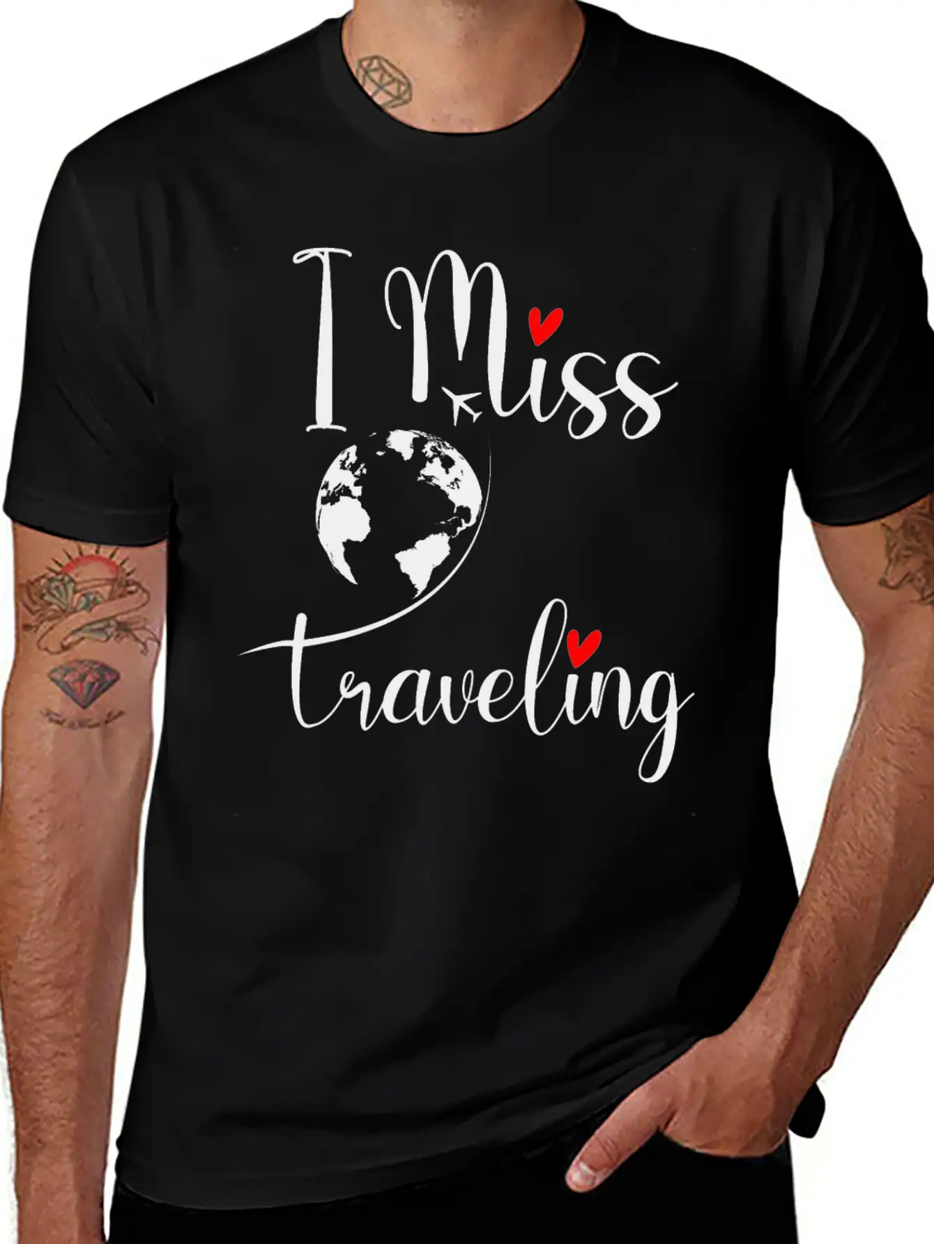 Traveler I Miss Travelling Travel Bug Funny Gift Basic Graphic T-Shirt – Daily Comfort In Soft Cotton