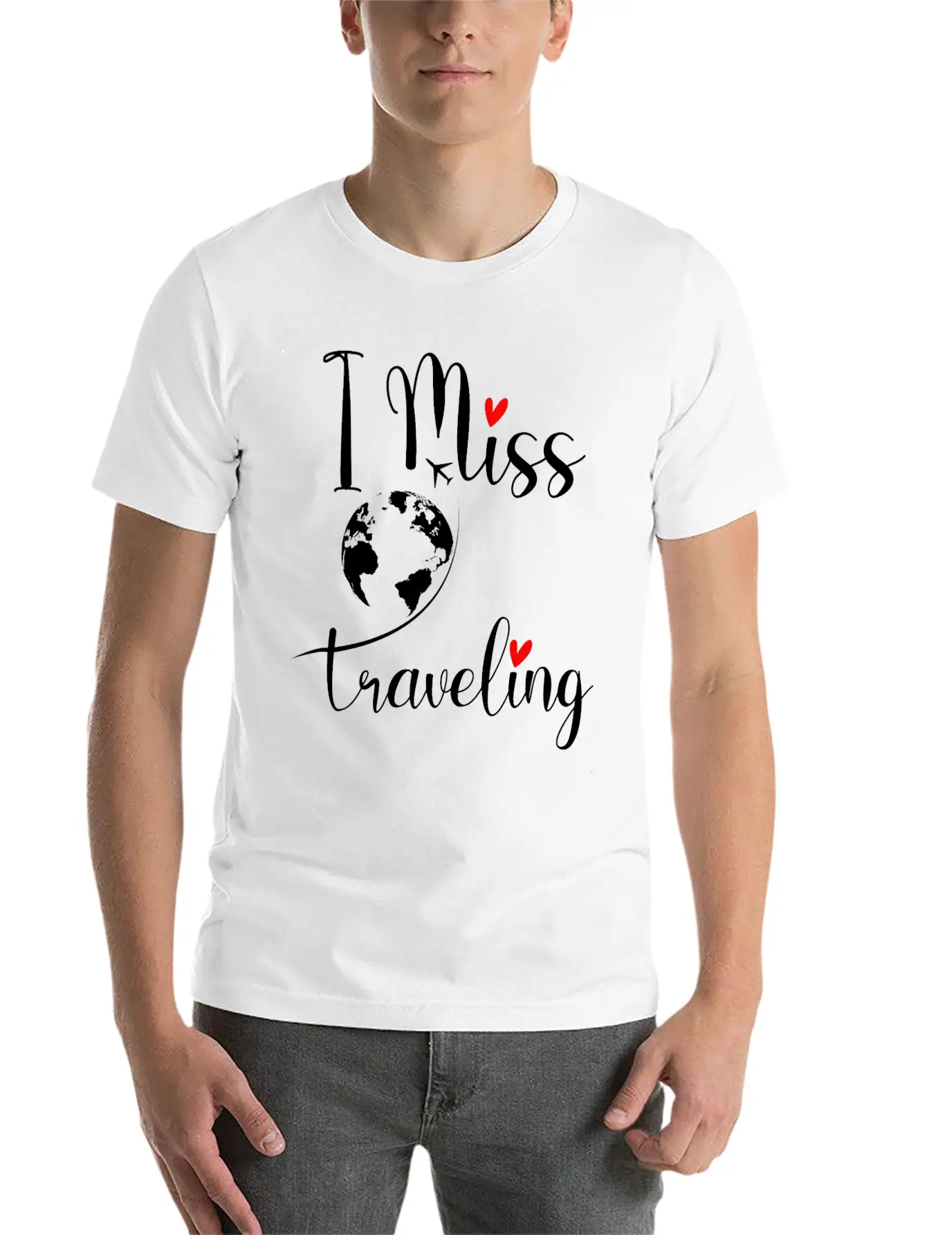 Traveler I Miss Travelling Travel Bug Funny Gift Basic Graphic T-Shirt – Daily Comfort In Soft Cotton