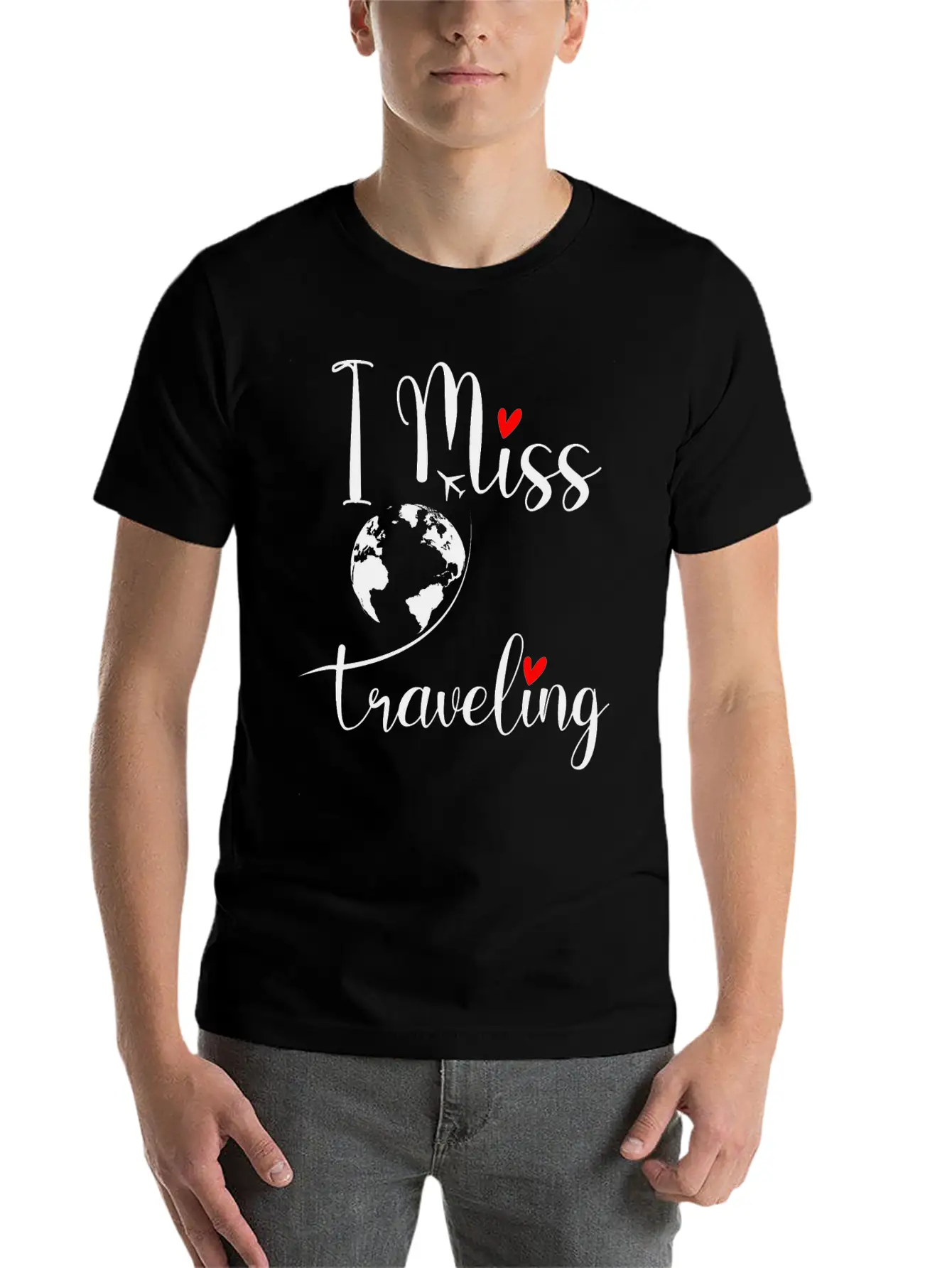 Traveler I Miss Travelling Travel Bug Funny Gift Basic Graphic T-Shirt – Daily Comfort In Soft Cotton