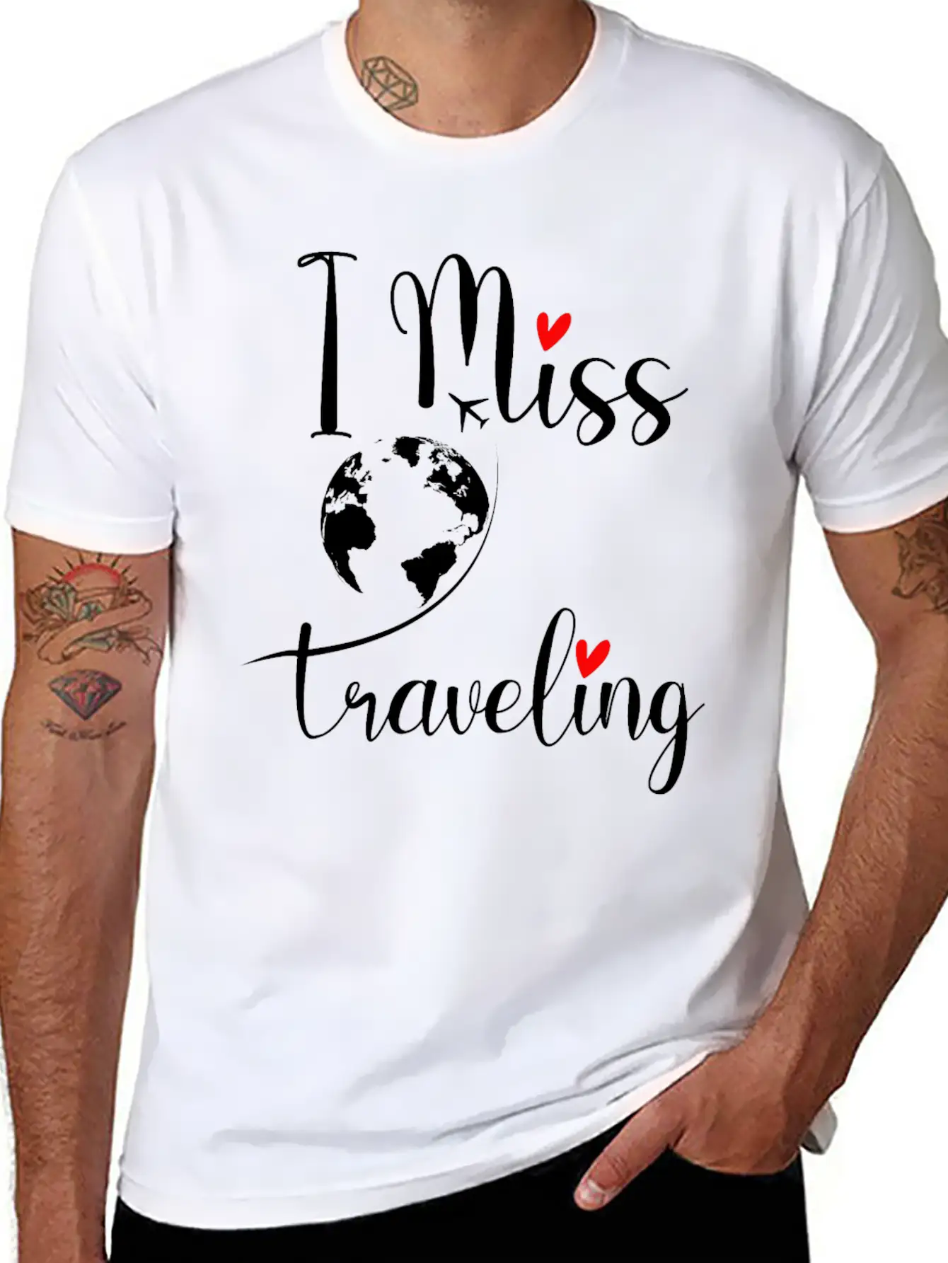 Traveler I Miss Travelling Travel Bug Funny Gift Basic Graphic T-Shirt – Daily Comfort In Soft Cotton