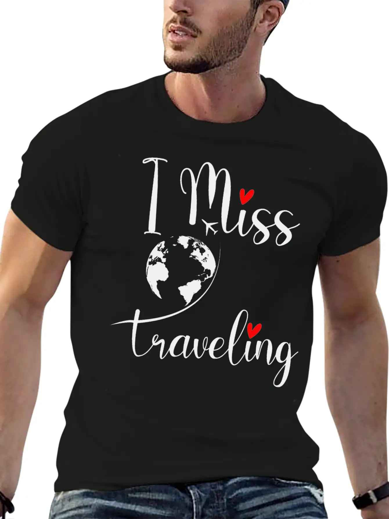 Traveler I Miss Travelling Travel Bug Funny Gift Basic Graphic T-Shirt – Daily Comfort In Soft Cotton