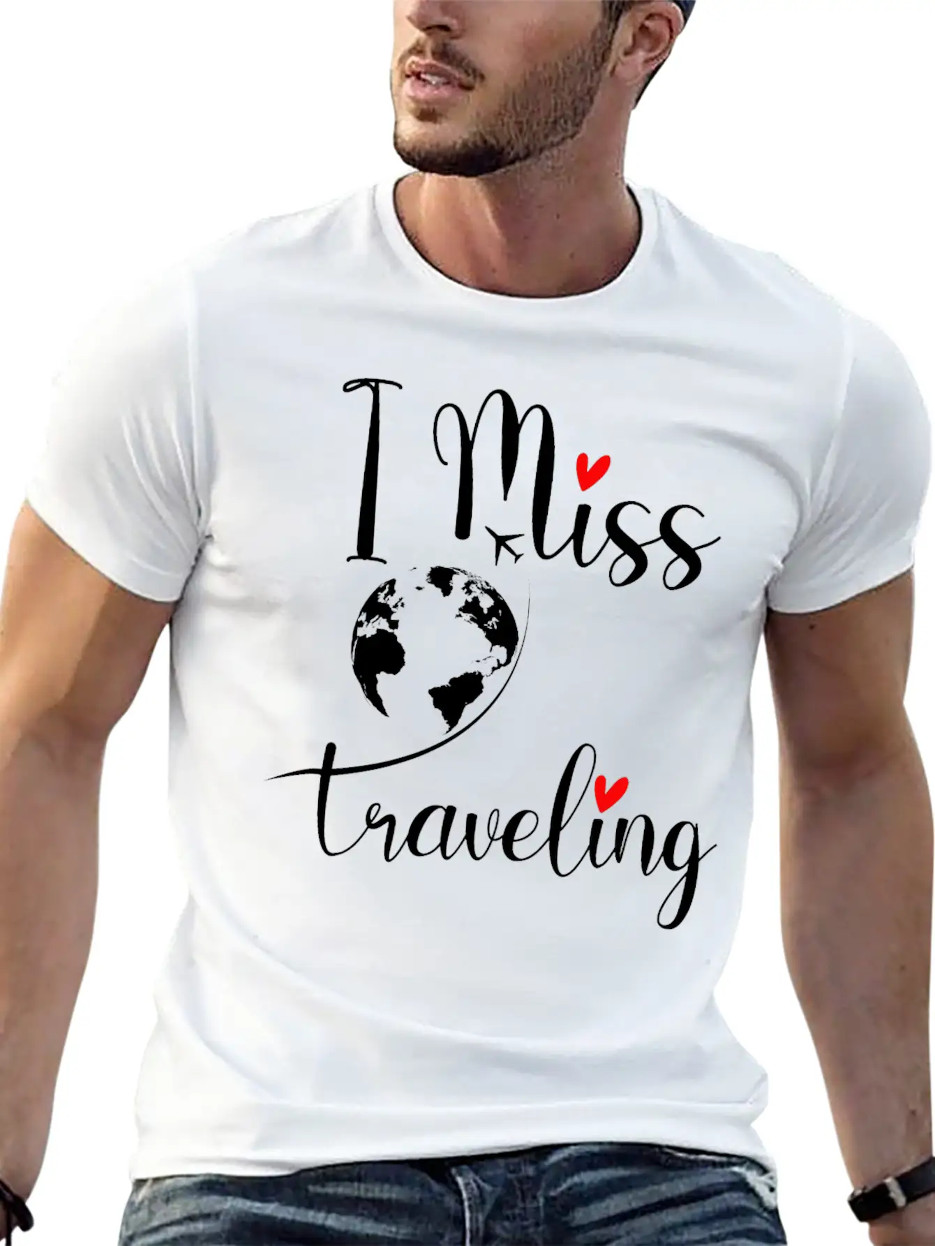 Traveler I Miss Travelling Travel Bug Funny Gift Basic Graphic T-Shirt – Daily Comfort In Soft Cotton