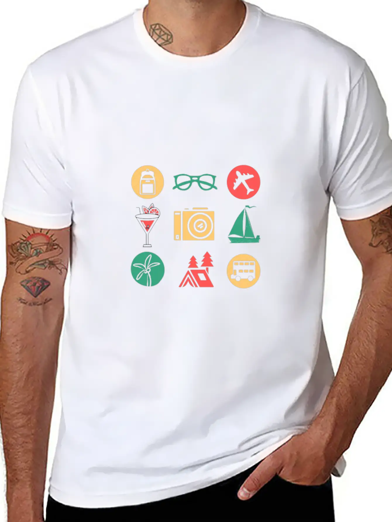 Travel/Vacation Breathable Soft Cotton T-Shirt – Timeless Casual Look