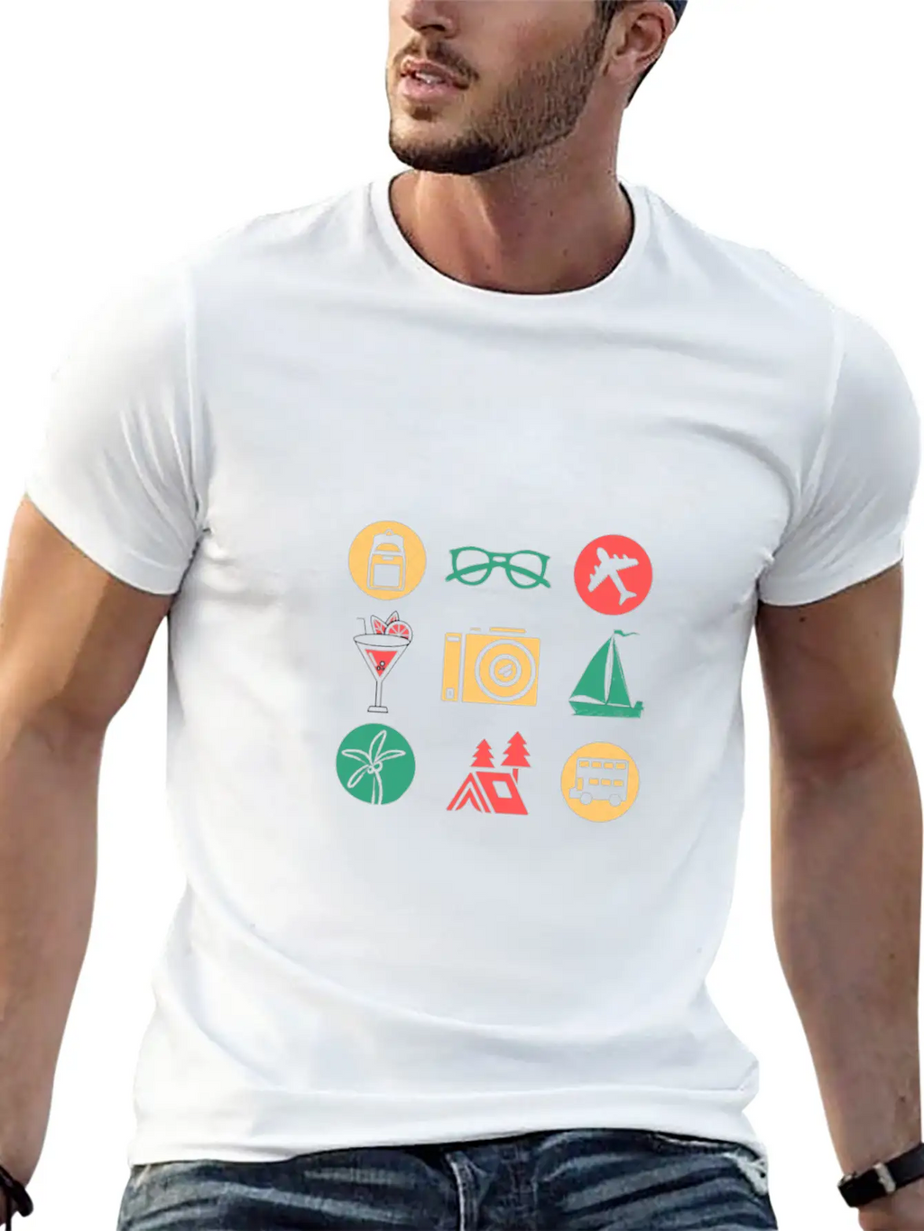 Travel/Vacation Breathable Soft Cotton T-Shirt – Timeless Casual Look