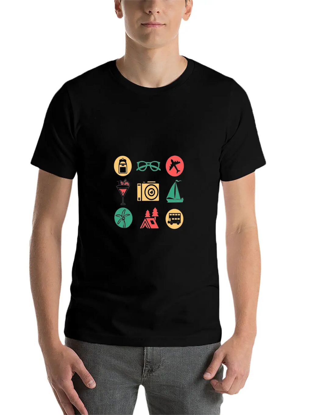 Travel/Vacation Breathable Soft Cotton T-Shirt – Timeless Casual Look