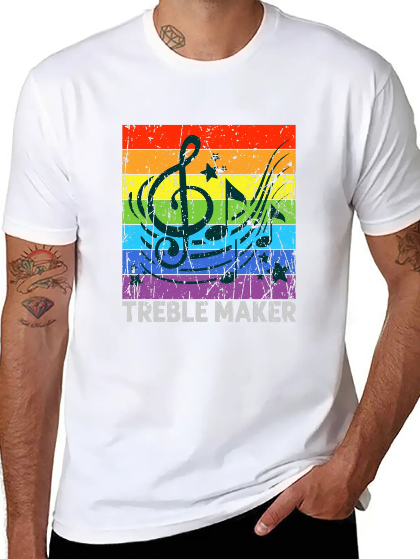 Treble Maker - Musician Breathable Graphic T-Shirt – Perfect For Casual Days