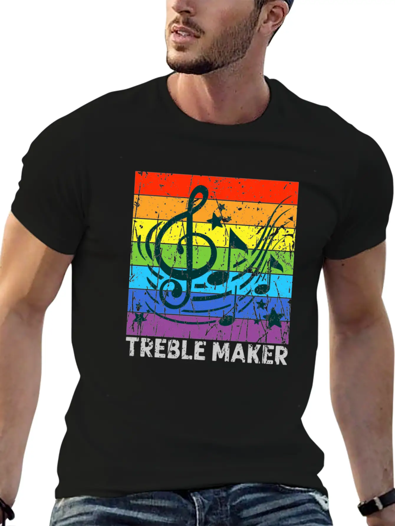 Treble Maker - Musician Breathable Graphic T-Shirt – Perfect For Casual Days