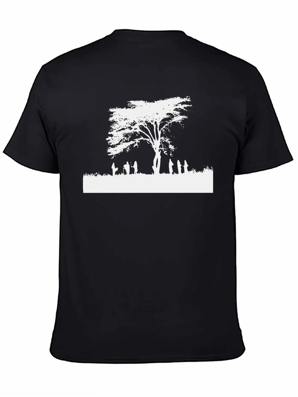 TREE AND PEOPLE SHADOW Breathable Soft Cotton T-Shirt – Timeless Casual Look