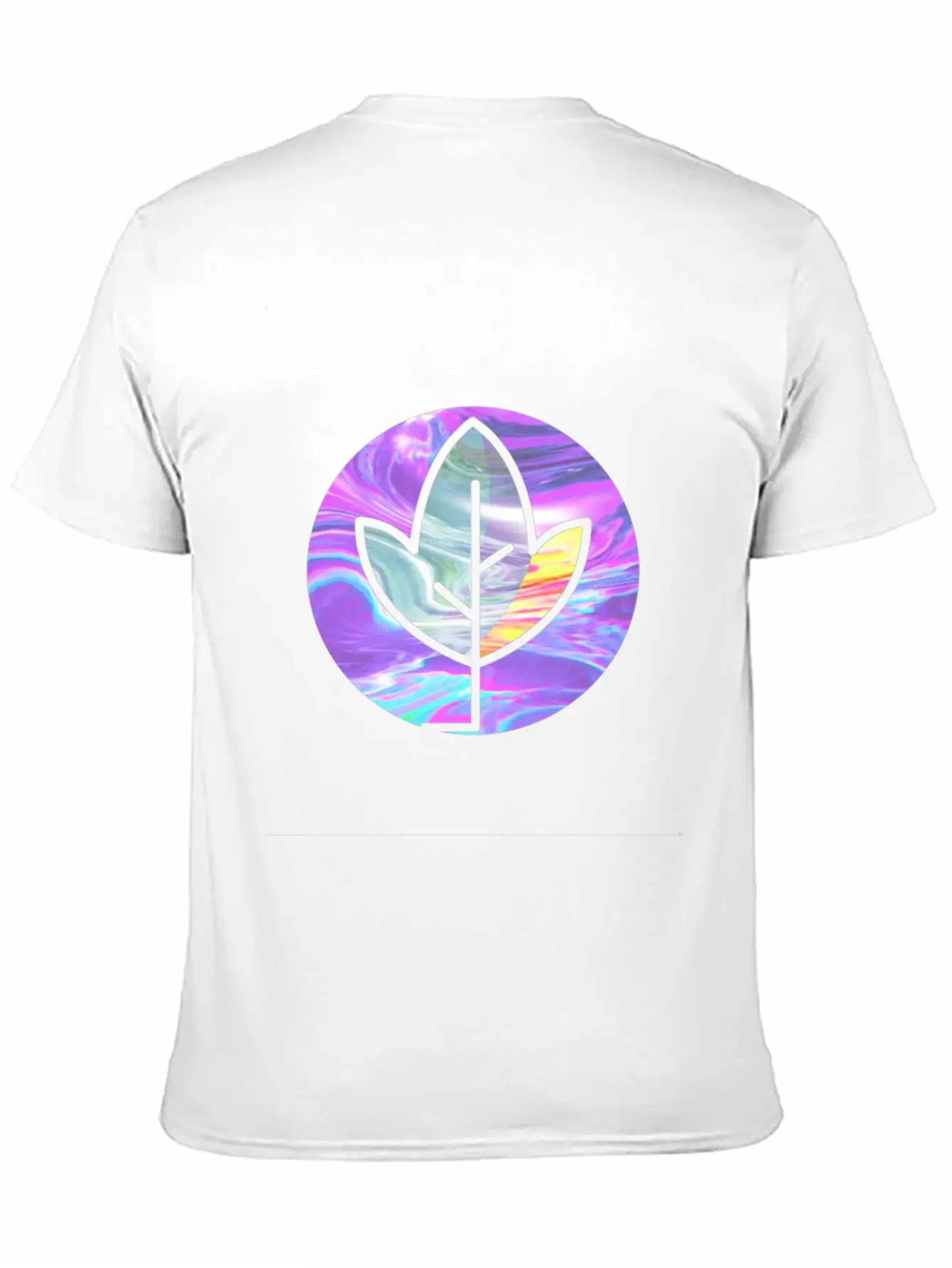 Tree Holographic Iridescent Vibe Breathable Soft Cotton T-Shirt – Timeless Casual Look