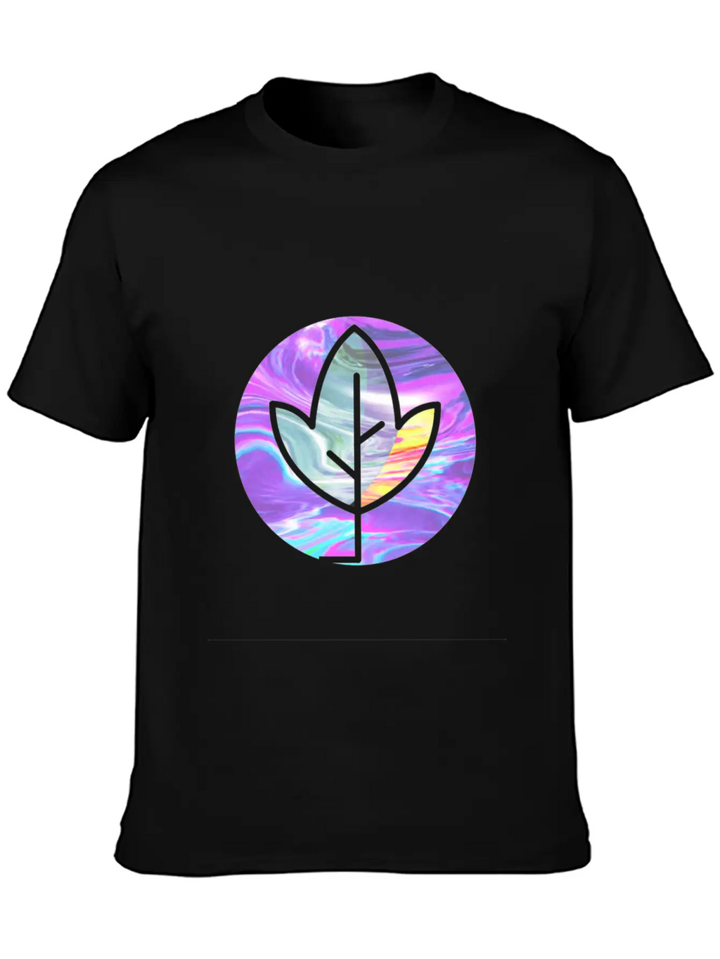 Tree Holographic Iridescent Vibe Breathable Soft Cotton T-Shirt – Timeless Casual Look