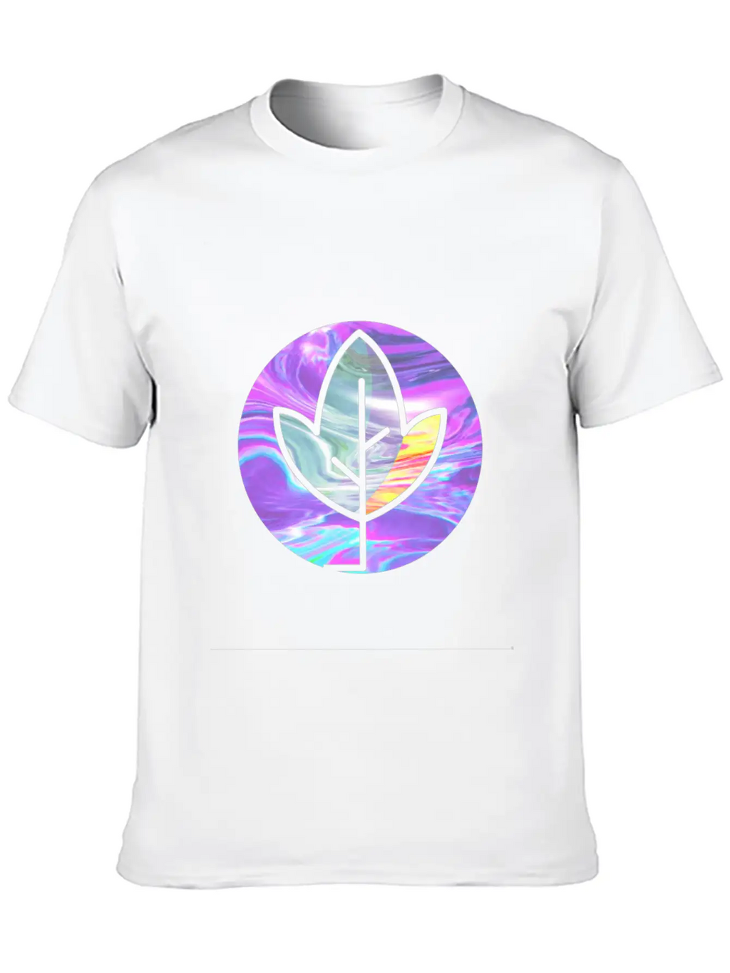 Tree Holographic Iridescent Vibe Breathable Soft Cotton T-Shirt – Timeless Casual Look