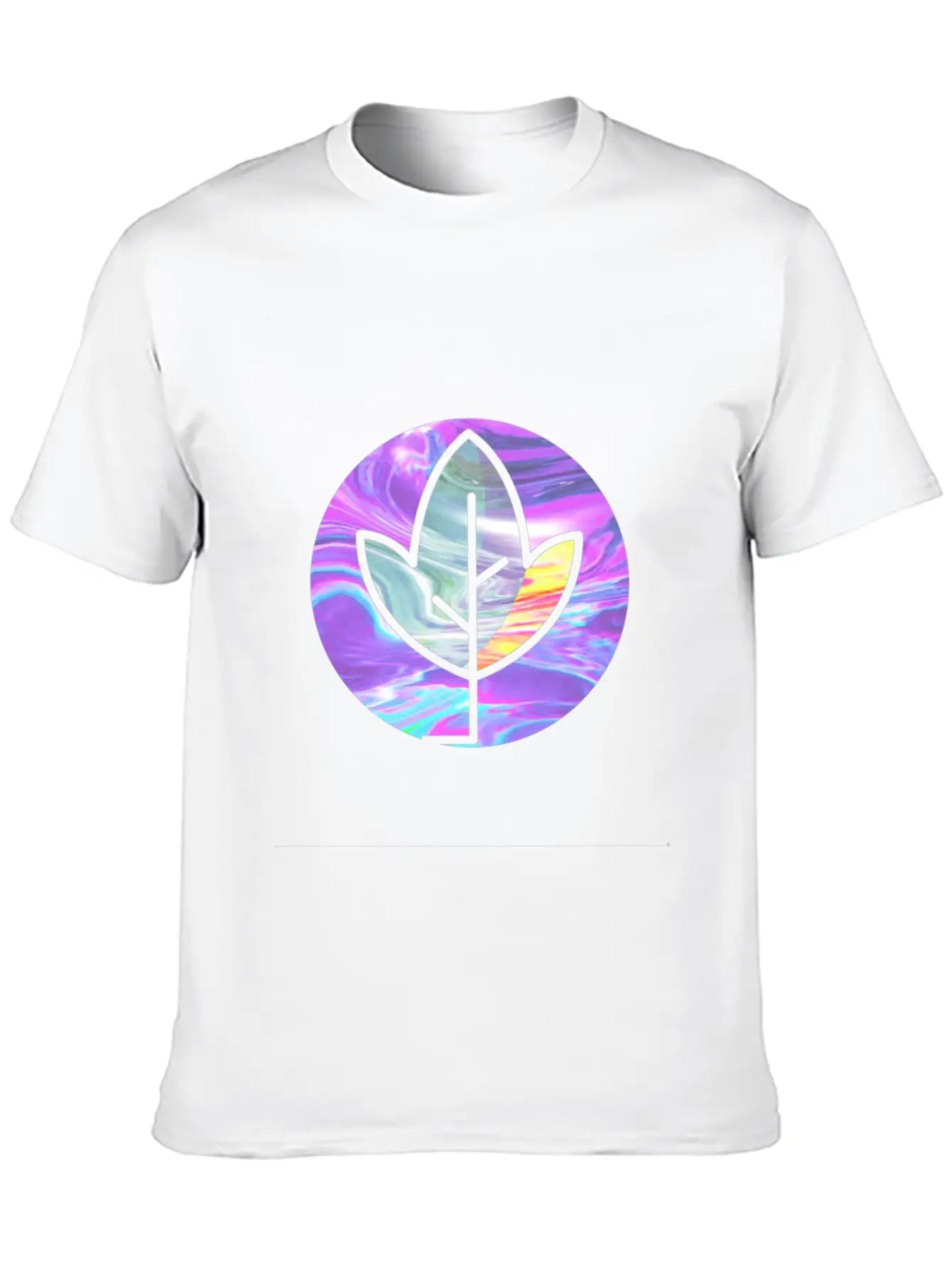 Tree Holographic Iridescent Vibe Breathable Soft Cotton T-Shirt – Timeless Casual Look