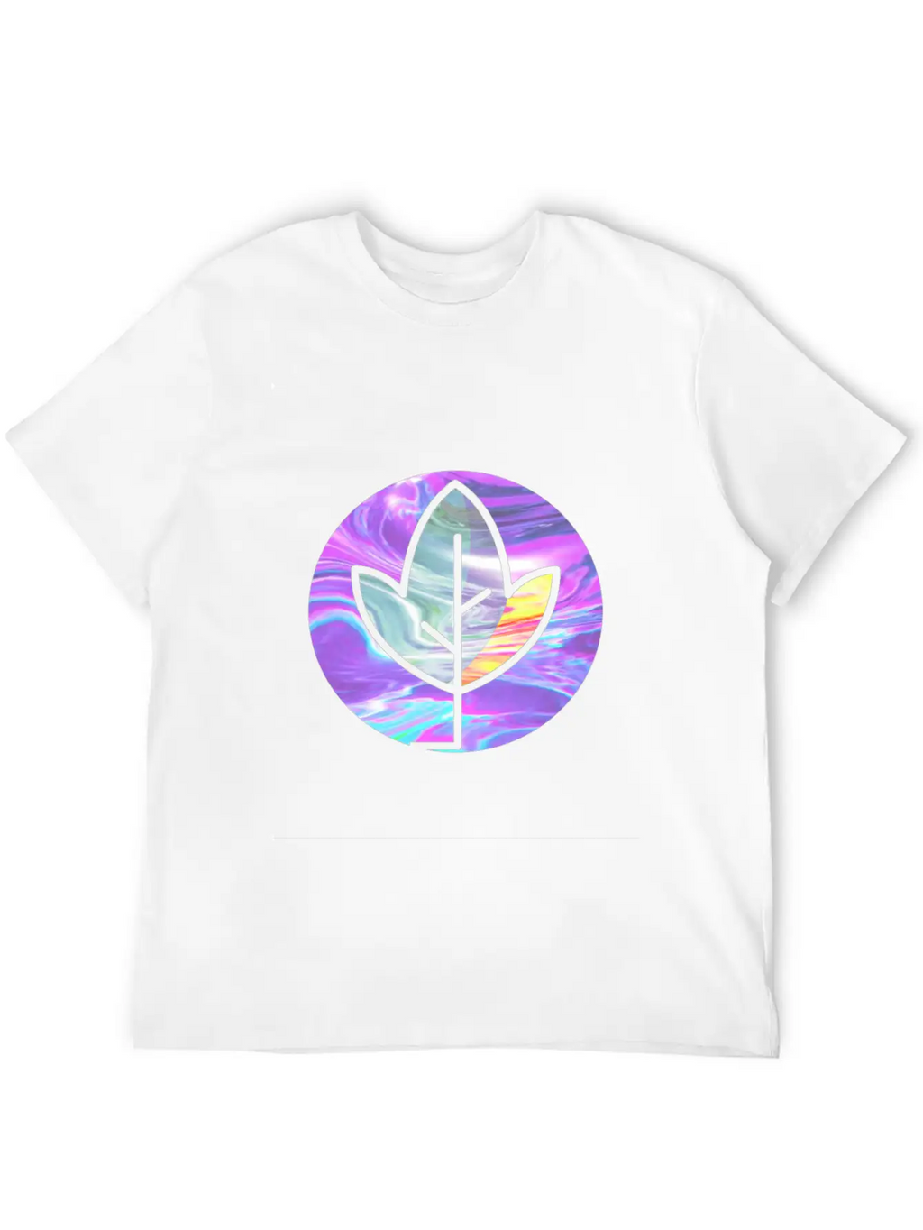 Tree Holographic Iridescent Vibe Breathable Soft Cotton T-Shirt – Timeless Casual Look