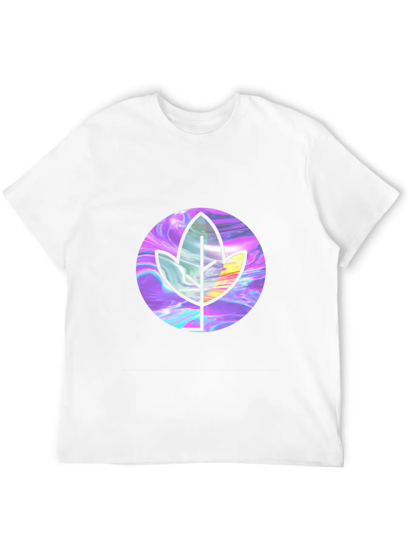 Tree Holographic Iridescent Vibe Breathable Soft Cotton T-Shirt – Timeless Casual Look