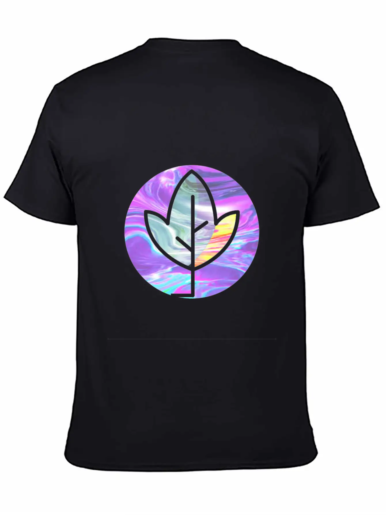 Tree Holographic Iridescent Vibe Breathable Soft Cotton T-Shirt – Timeless Casual Look