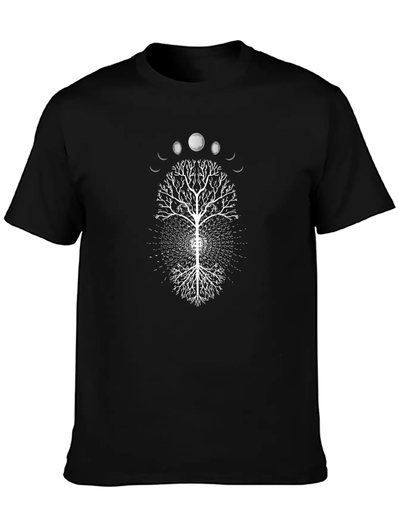 Tree Of Life Moons Phases Cool Meditation Yoga Basic Graphic T-Shirt – Daily Comfort In Soft Cotton