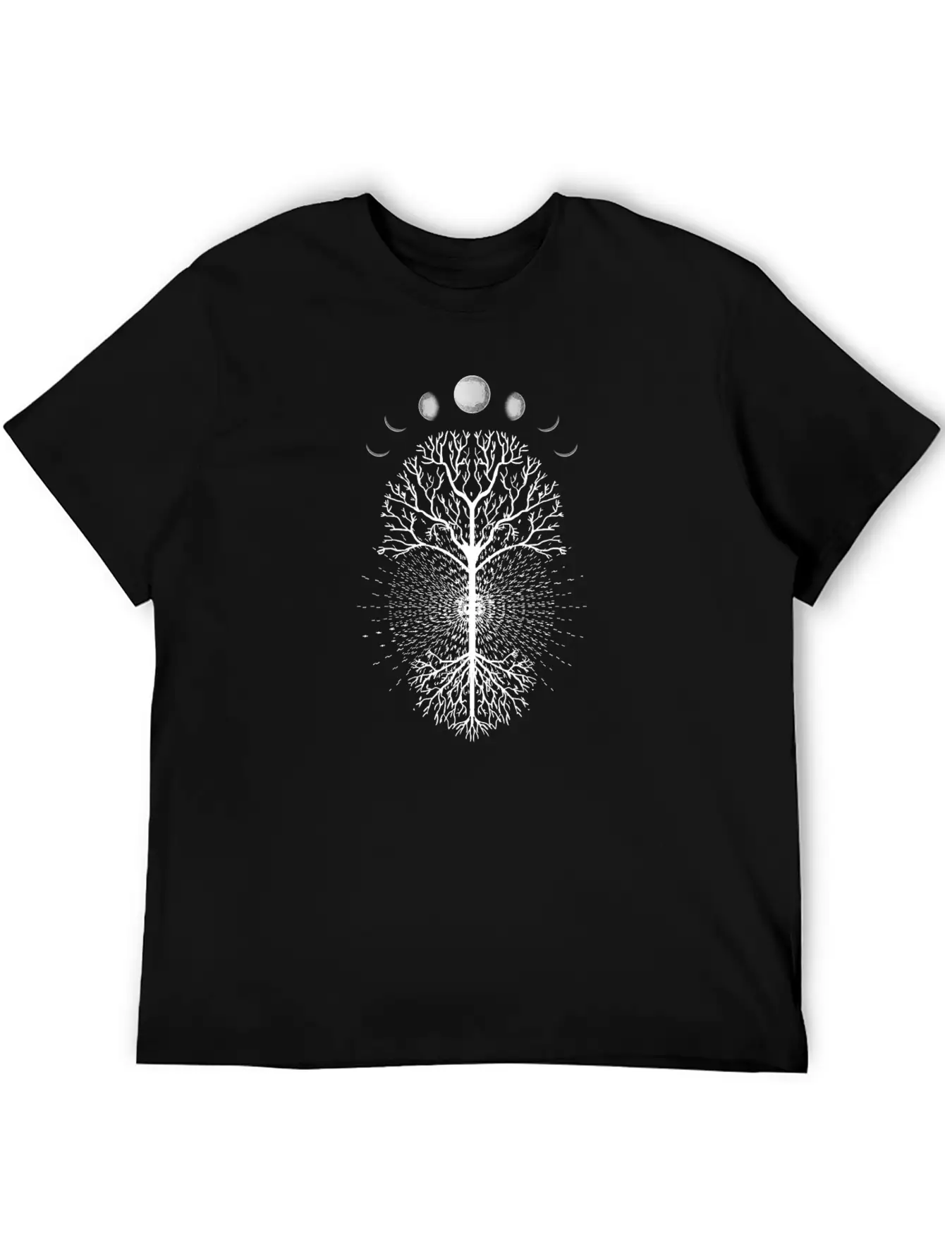 Tree Of Life Moons Phases Cool Meditation Yoga Basic Graphic T-Shirt – Daily Comfort In Soft Cotton
