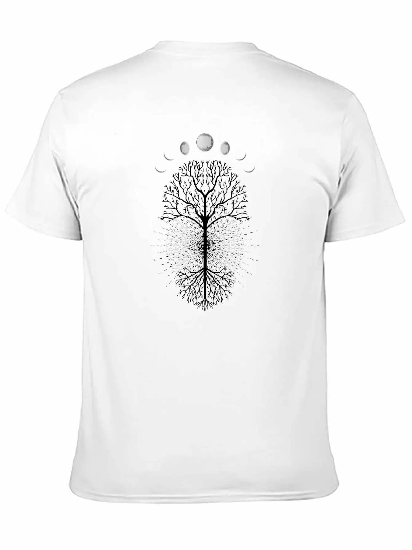 Tree Of Life Moons Phases Cool Meditation Yoga Basic Graphic T-Shirt – Daily Comfort In Soft Cotton