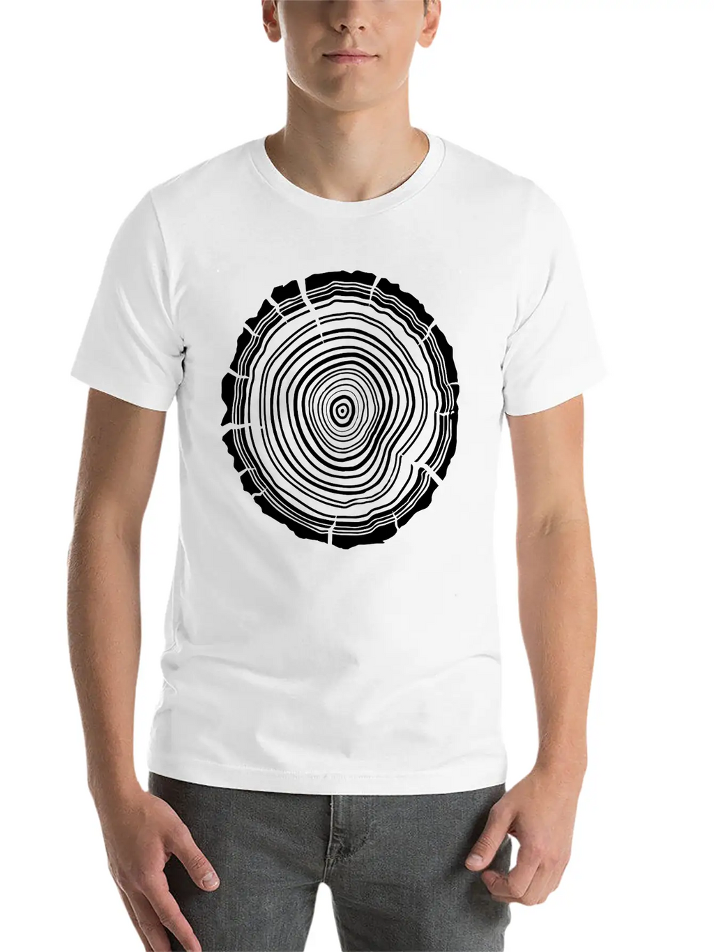Tree Rings Essential Unisex Summer Tee – Soft Cotton Casual Fit