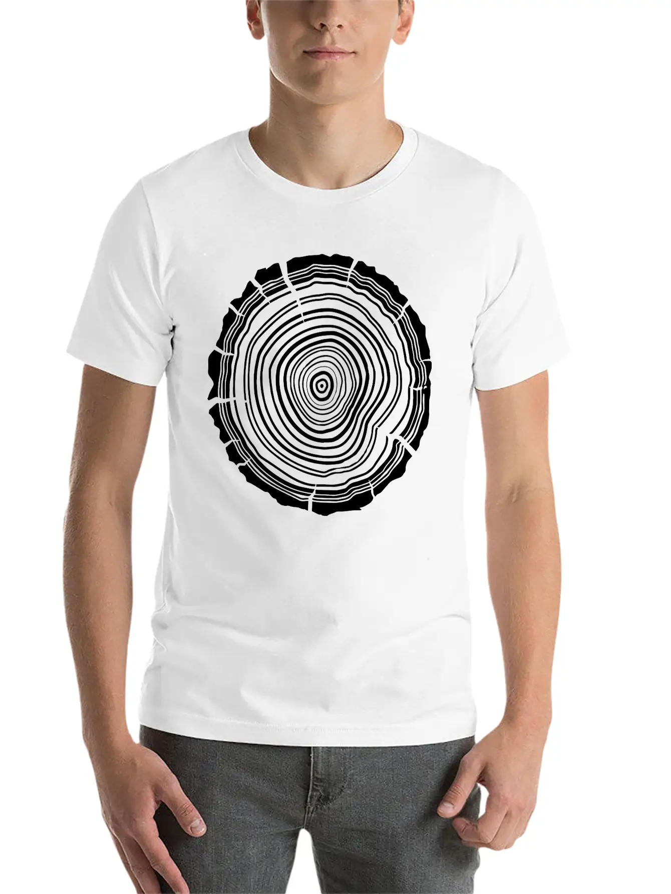 Tree Rings Essential Unisex Summer Tee – Soft Cotton Casual Fit