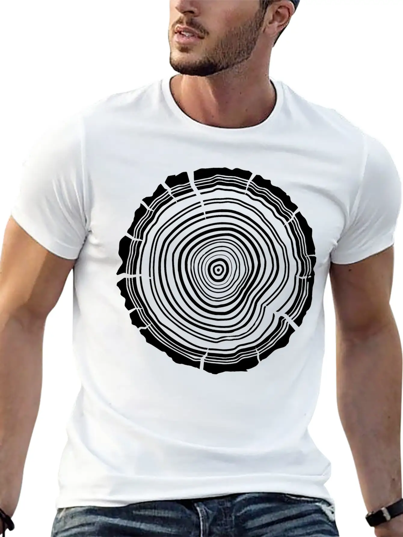 Tree Rings Essential Unisex Summer Tee – Soft Cotton Casual Fit