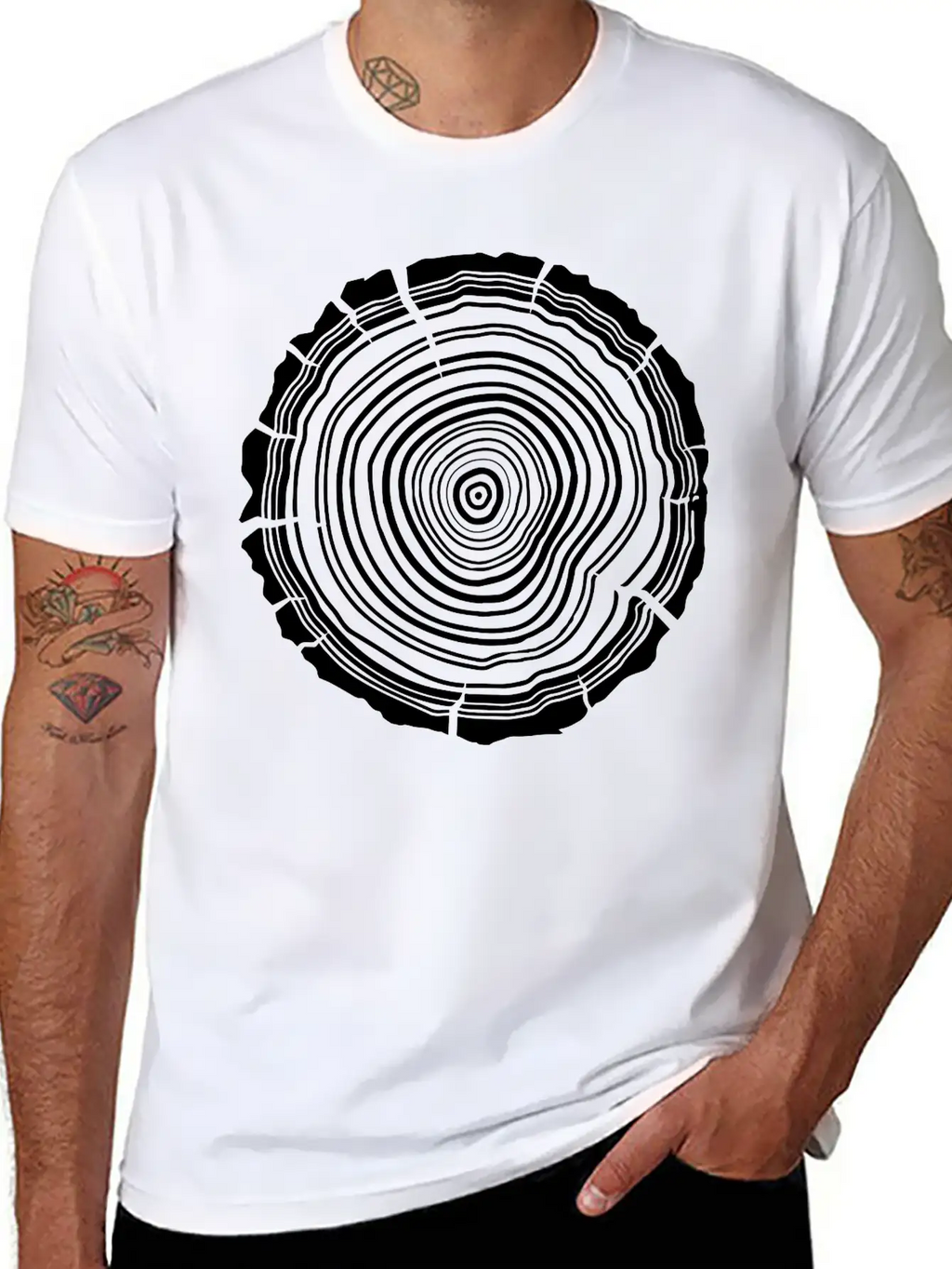 Tree Rings Essential Unisex Summer Tee – Soft Cotton Casual Fit