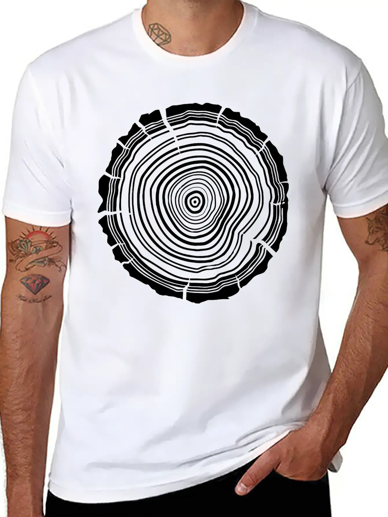 Tree Rings Essential Unisex Summer Tee – Soft Cotton Casual Fit