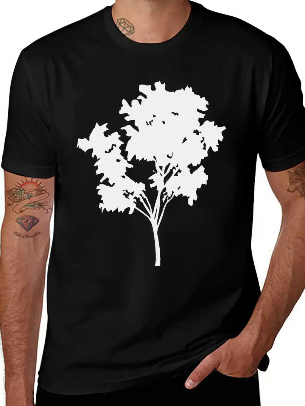 Tree Silhouette Relaxed Everyday Tee – Lightweight And Durable Cotton