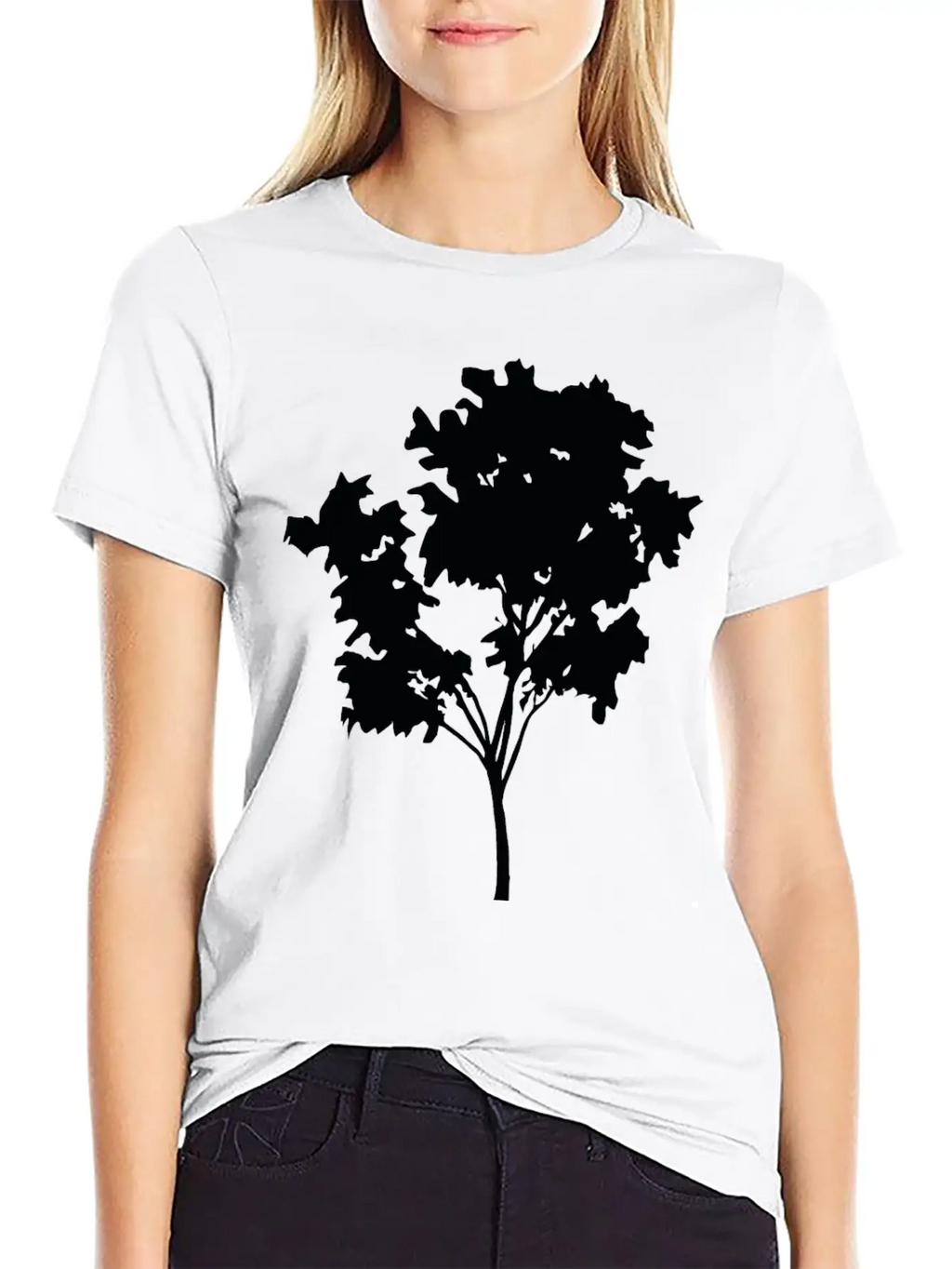 Tree Silhouette Relaxed Everyday Tee – Lightweight And Durable Cotton
