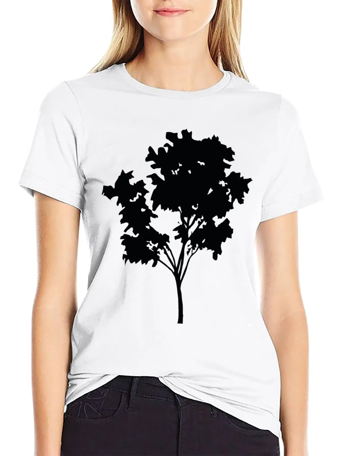 Tree Silhouette Relaxed Everyday Tee – Lightweight And Durable Cotton