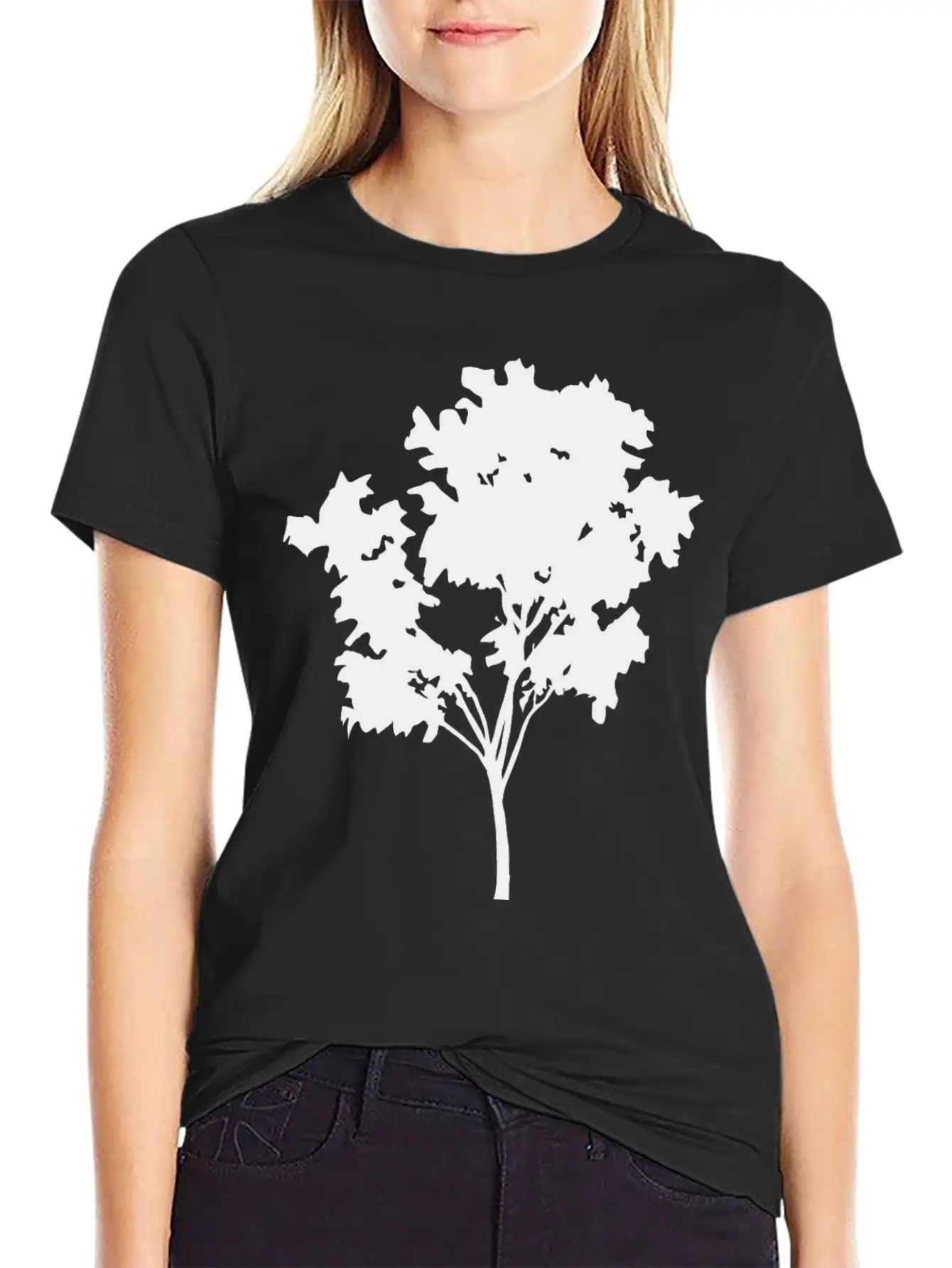 Tree Silhouette Relaxed Everyday Tee – Lightweight And Durable Cotton