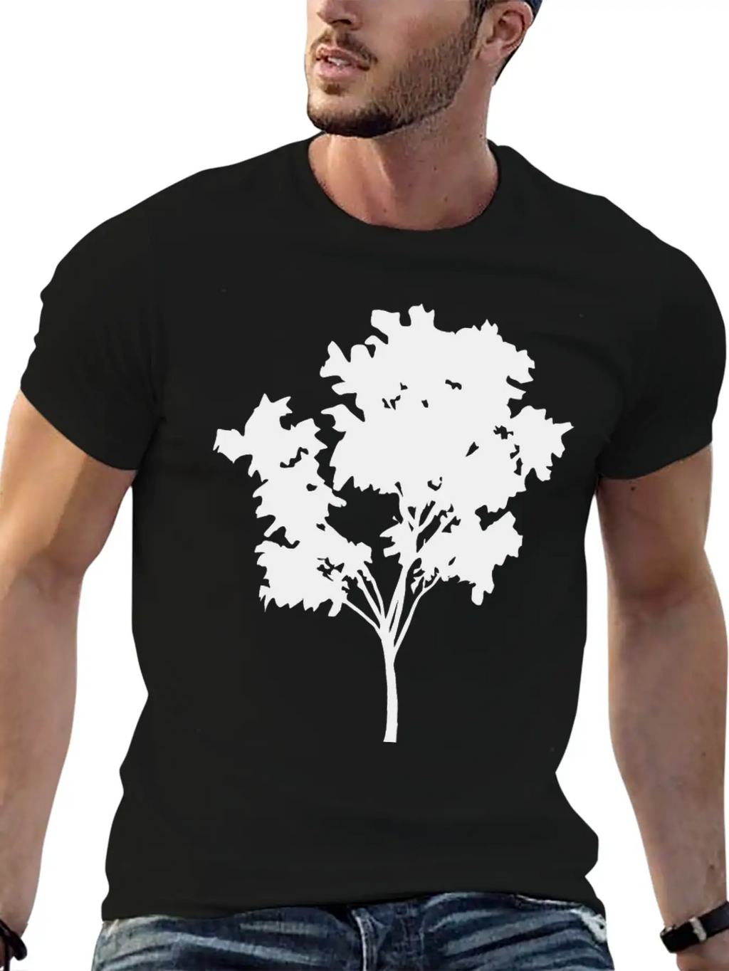 Tree Silhouette Relaxed Everyday Tee – Lightweight And Durable Cotton