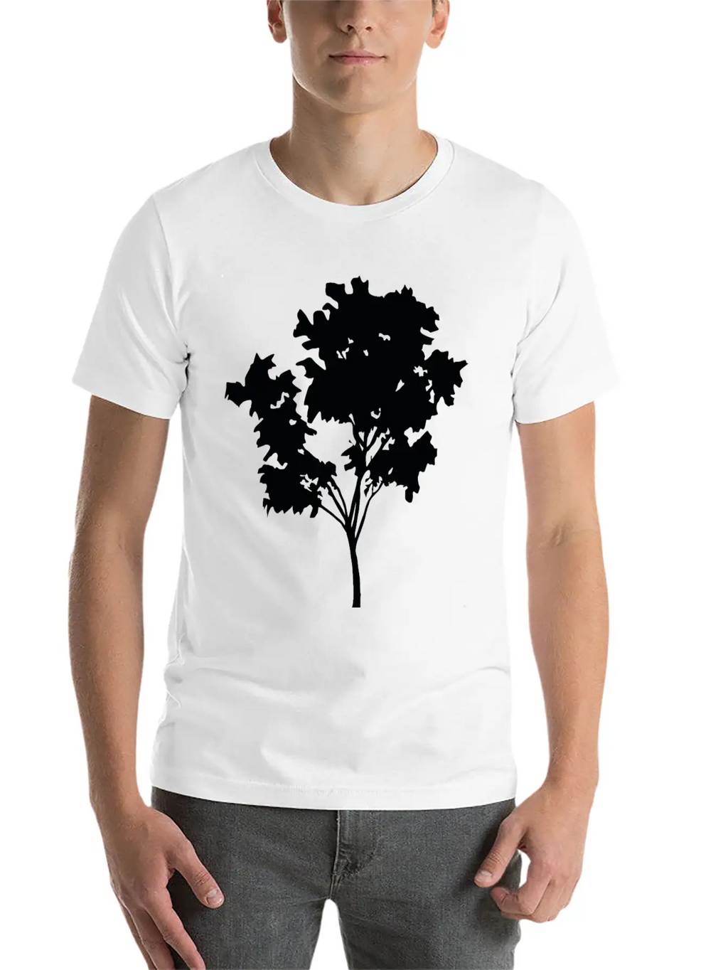 Tree Silhouette Relaxed Everyday Tee – Lightweight And Durable Cotton