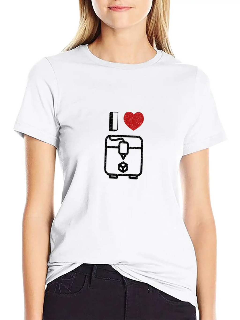 Trendy I Heart 3D Printer Gift Timeless Short Sleeve Tee – Comfy And Minimalist Design