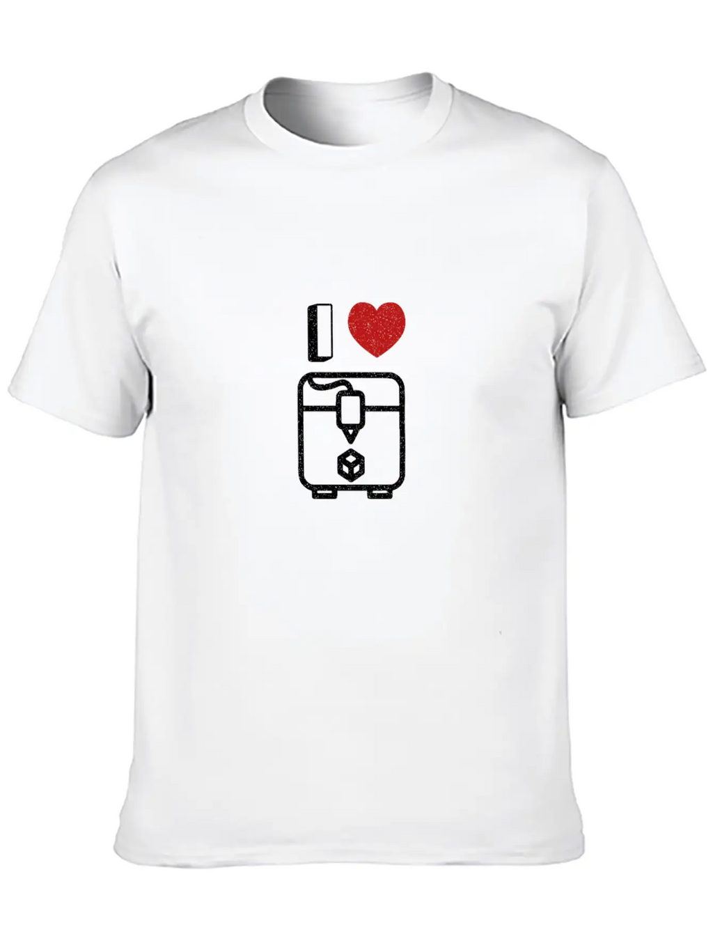 Trendy I Heart 3D Printer Gift Timeless Short Sleeve Tee – Comfy And Minimalist Design