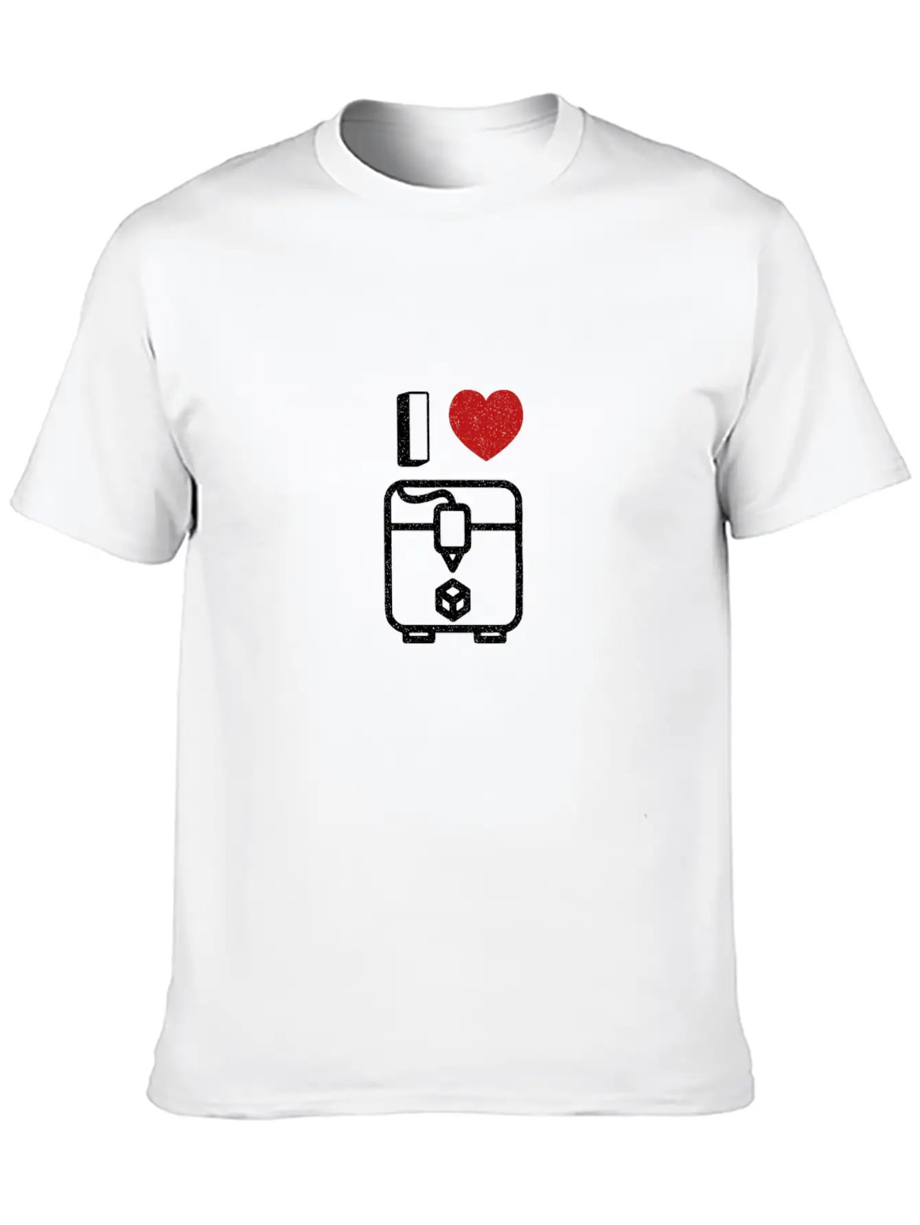 Trendy I Heart 3D Printer Gift Timeless Short Sleeve Tee – Comfy And Minimalist Design