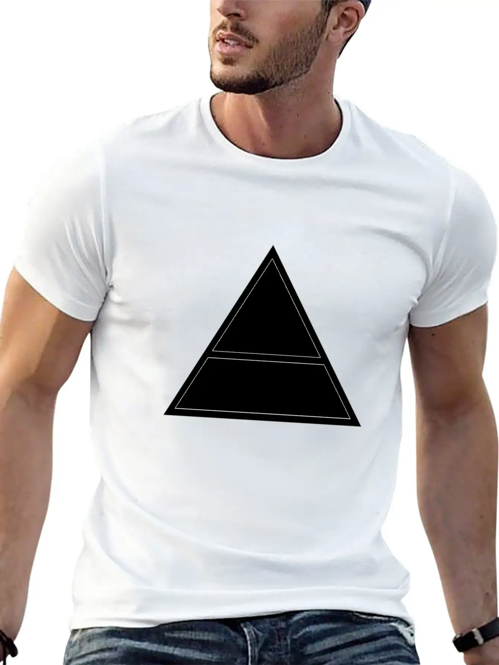 Triangles Essential Cotton Tee For Daily Outfits – Unisex Style