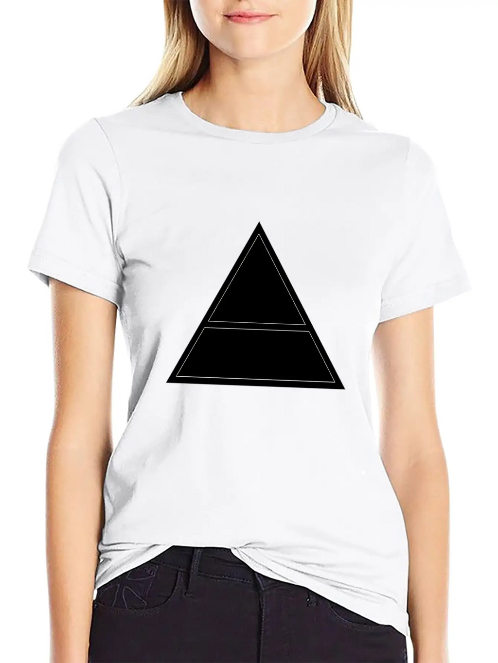 Triangles Essential Cotton Tee For Daily Outfits – Unisex Style