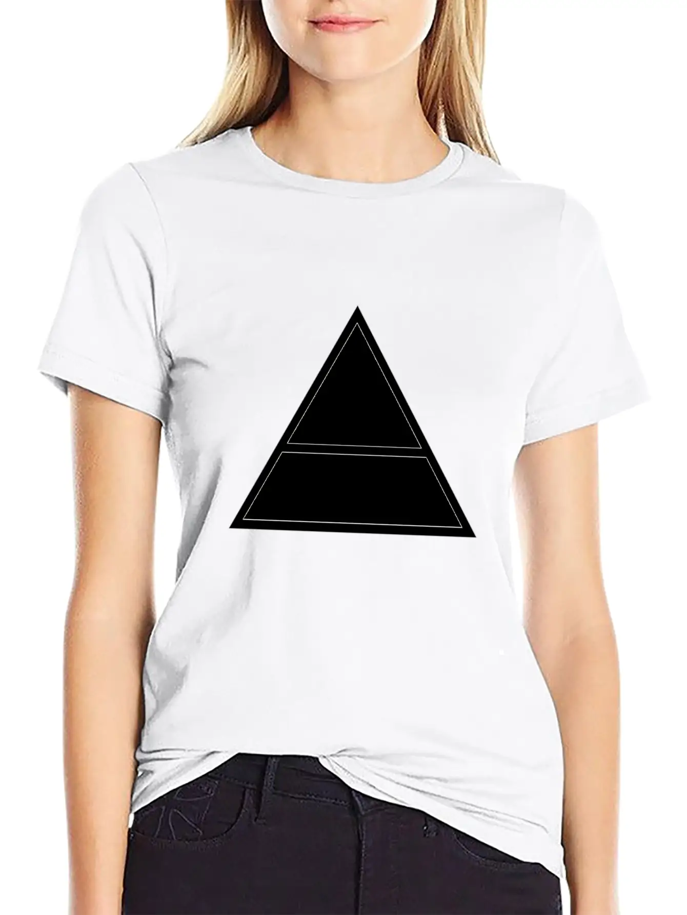 Triangles Essential Cotton Tee For Daily Outfits – Unisex Style